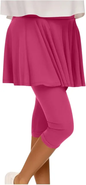 Skirted Leggings for Women High Waist Tennis Golf Skorts Capris Athletic Running Stretchy Skorts Gym Sport Leggings
