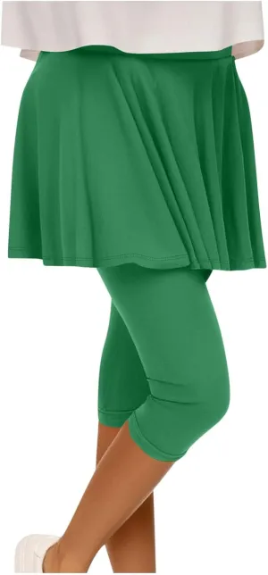 Skirted Leggings for Women High Waist Tennis Golf Skorts Capris Athletic Running Stretchy Skorts Gym Sport Leggings