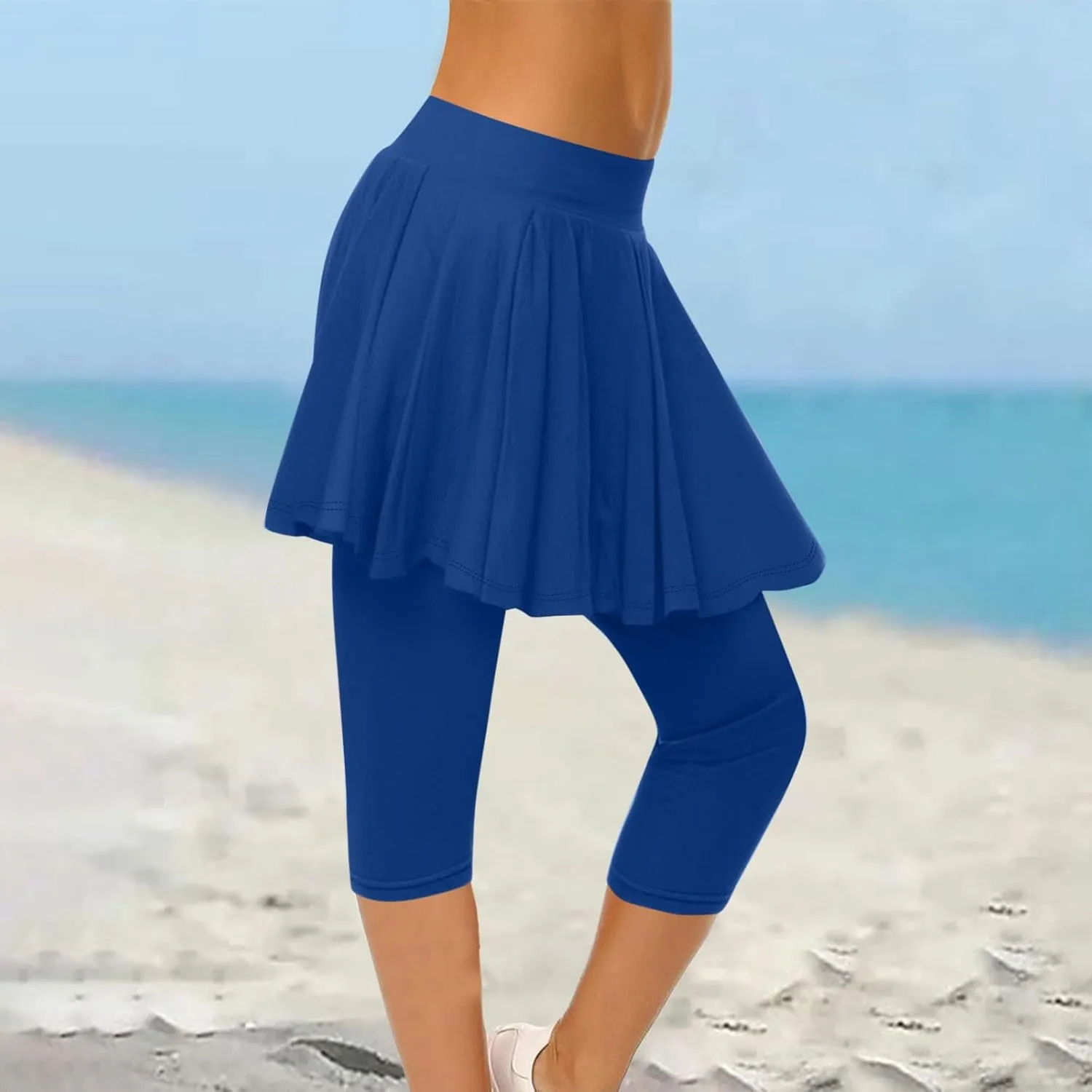 Skirted Leggings for Women High Waist Tennis Golf Skorts Capris Athletic Running Stretchy Skorts Gym Sport Leggings