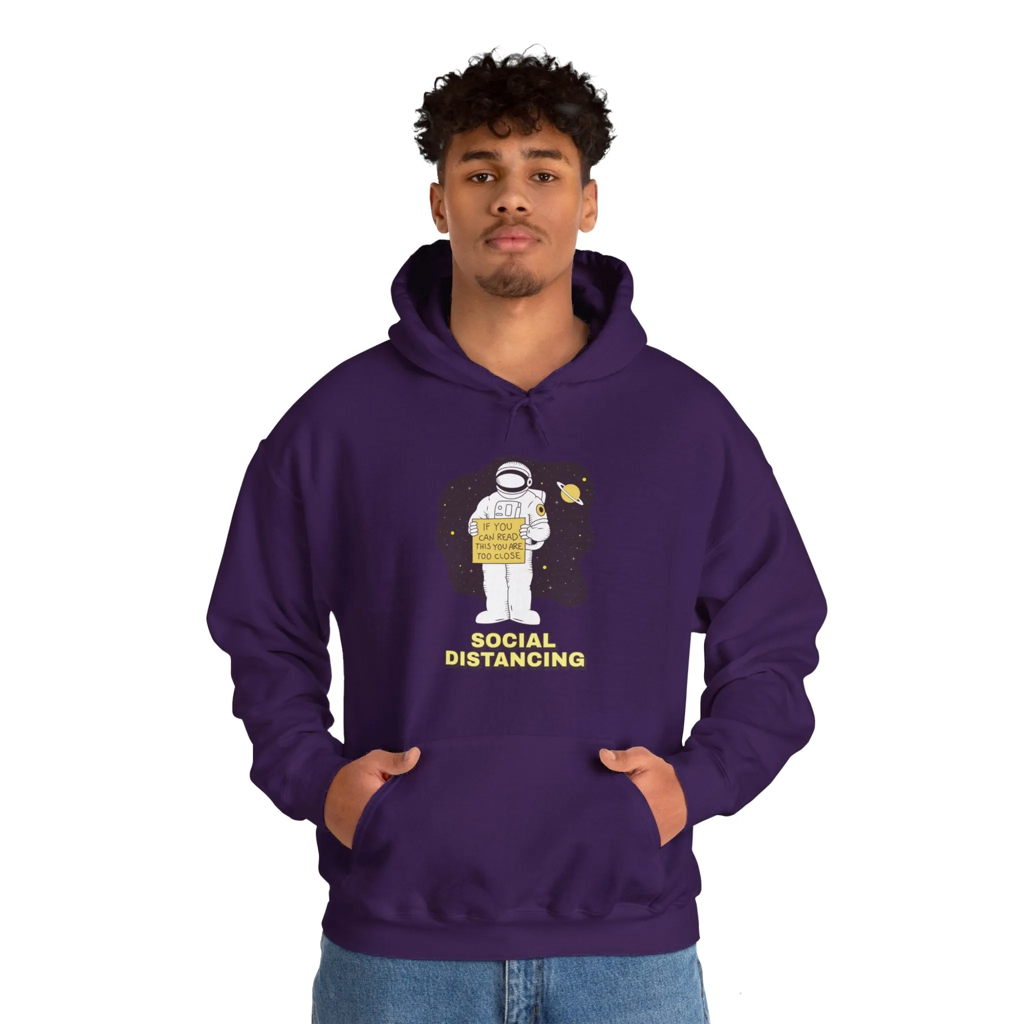 Social Distancing Astronaut Funny Sci-Fi Hoodie