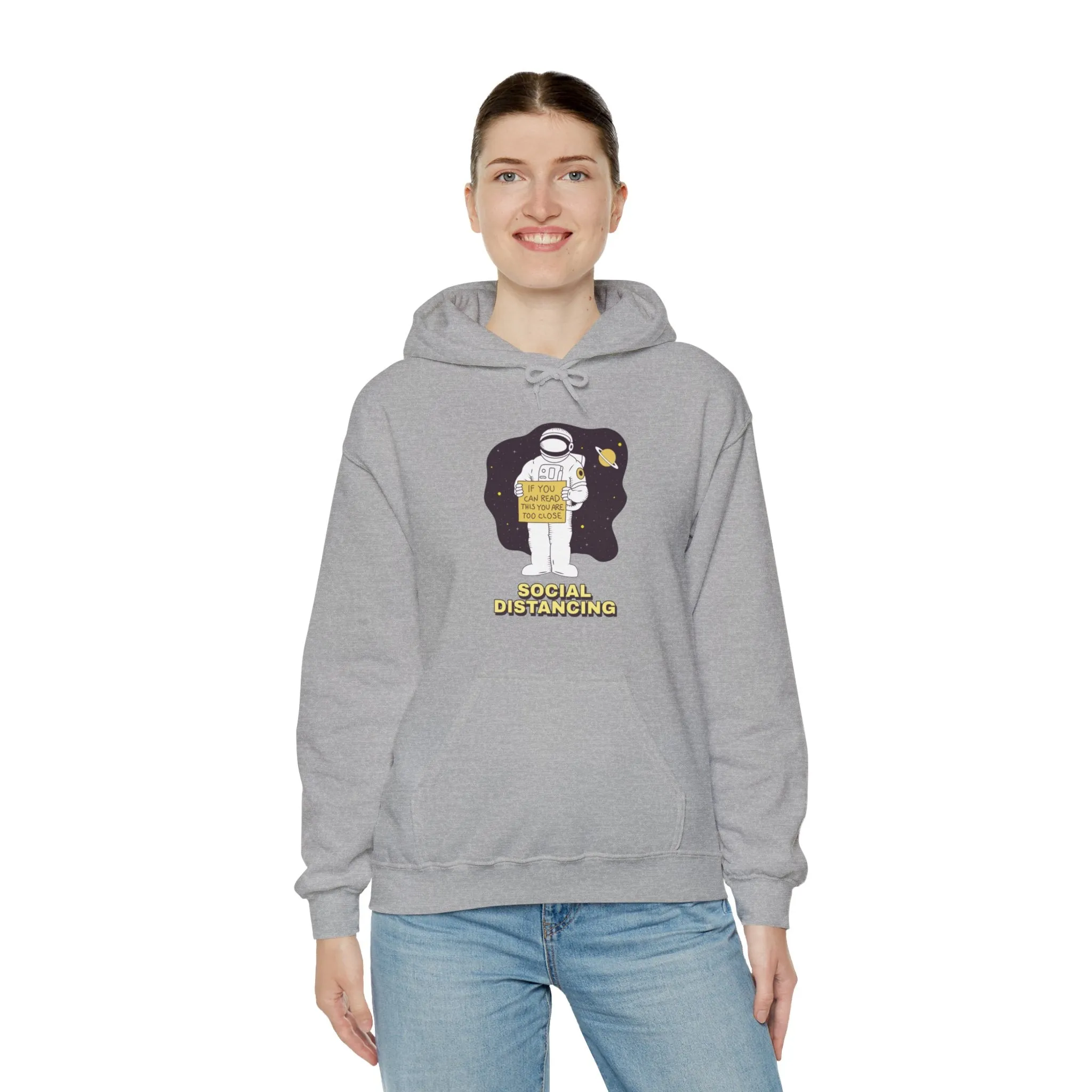 Social Distancing Astronaut Funny Sci-Fi Hoodie