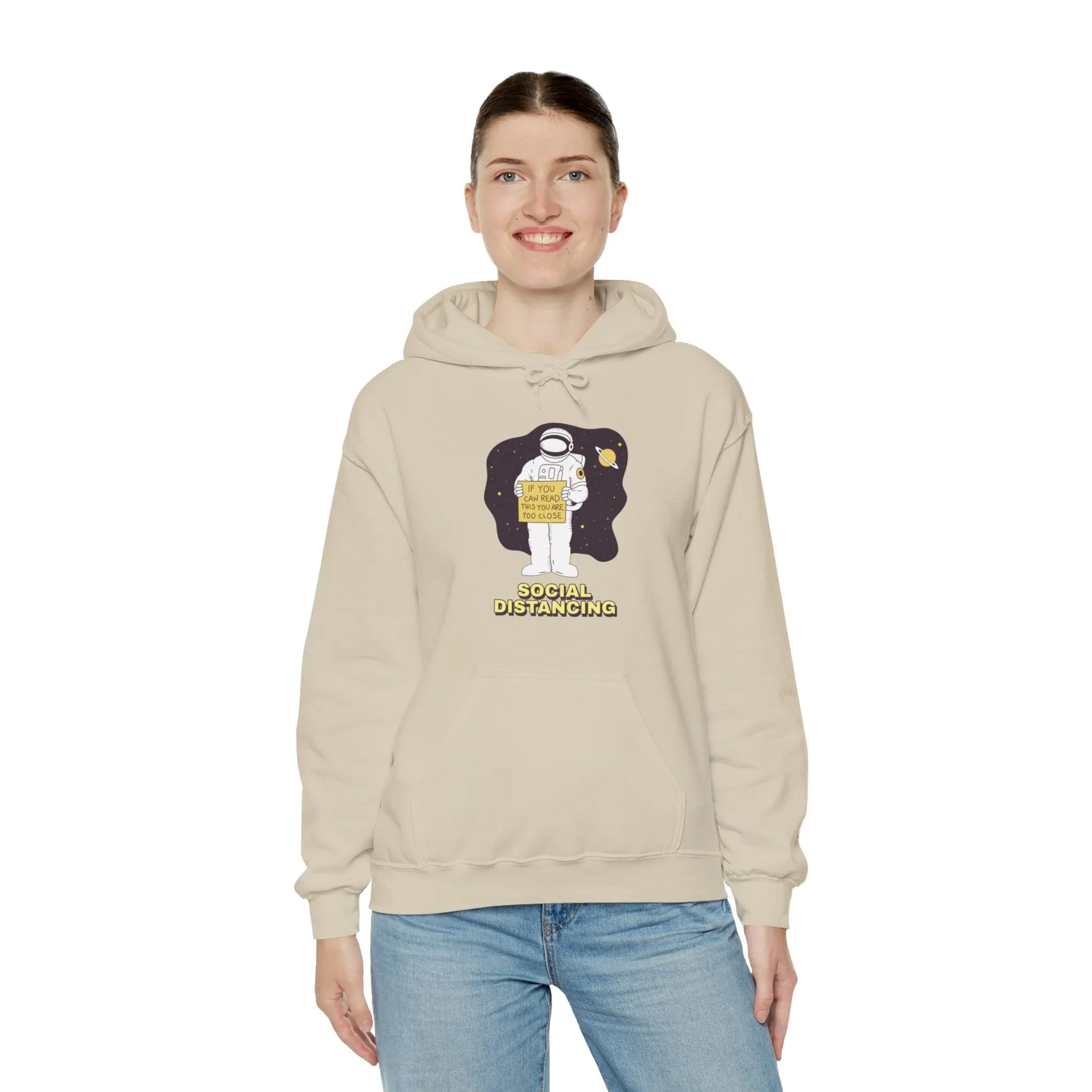 Social Distancing Astronaut Funny Sci-Fi Hoodie