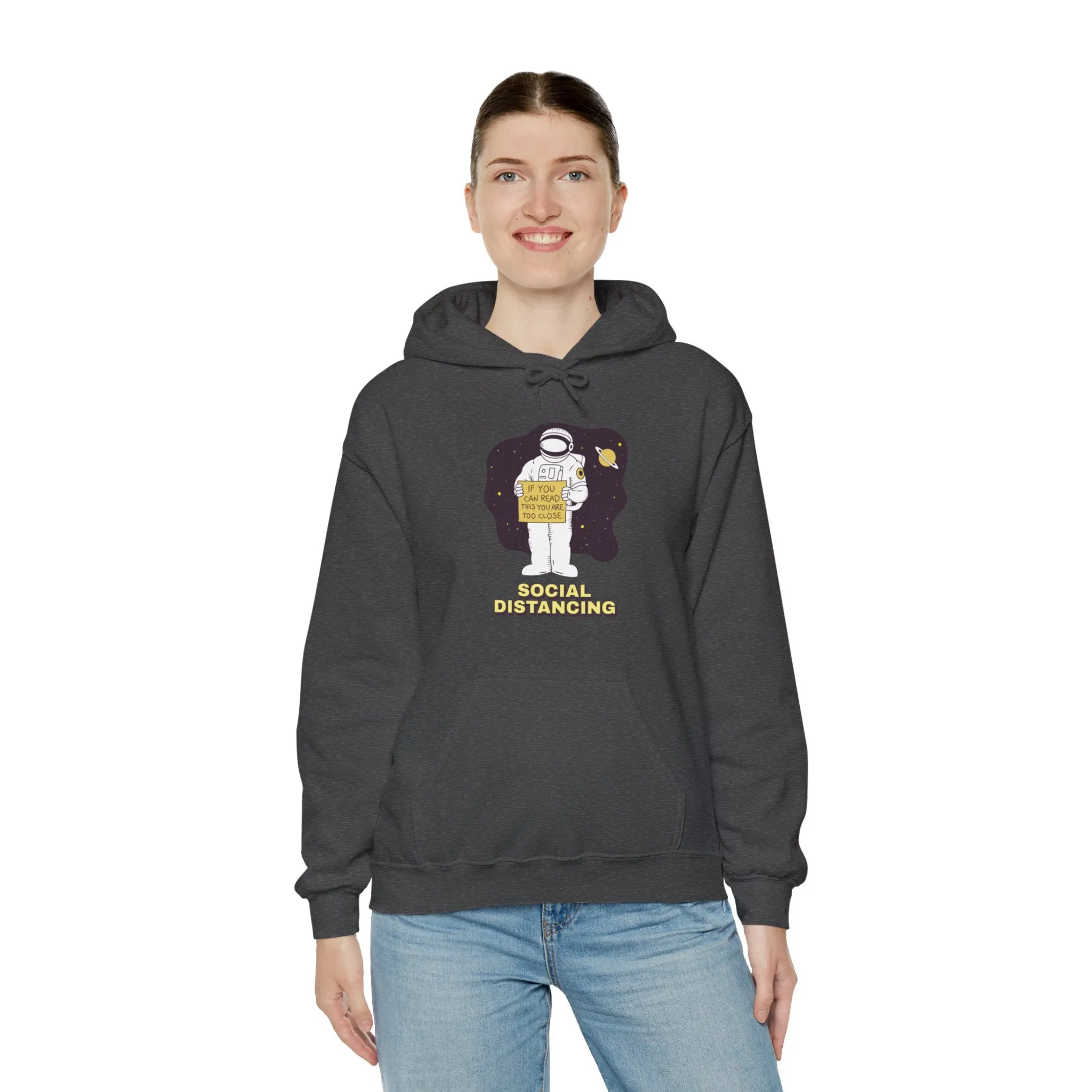 Social Distancing Astronaut Funny Sci-Fi Hoodie