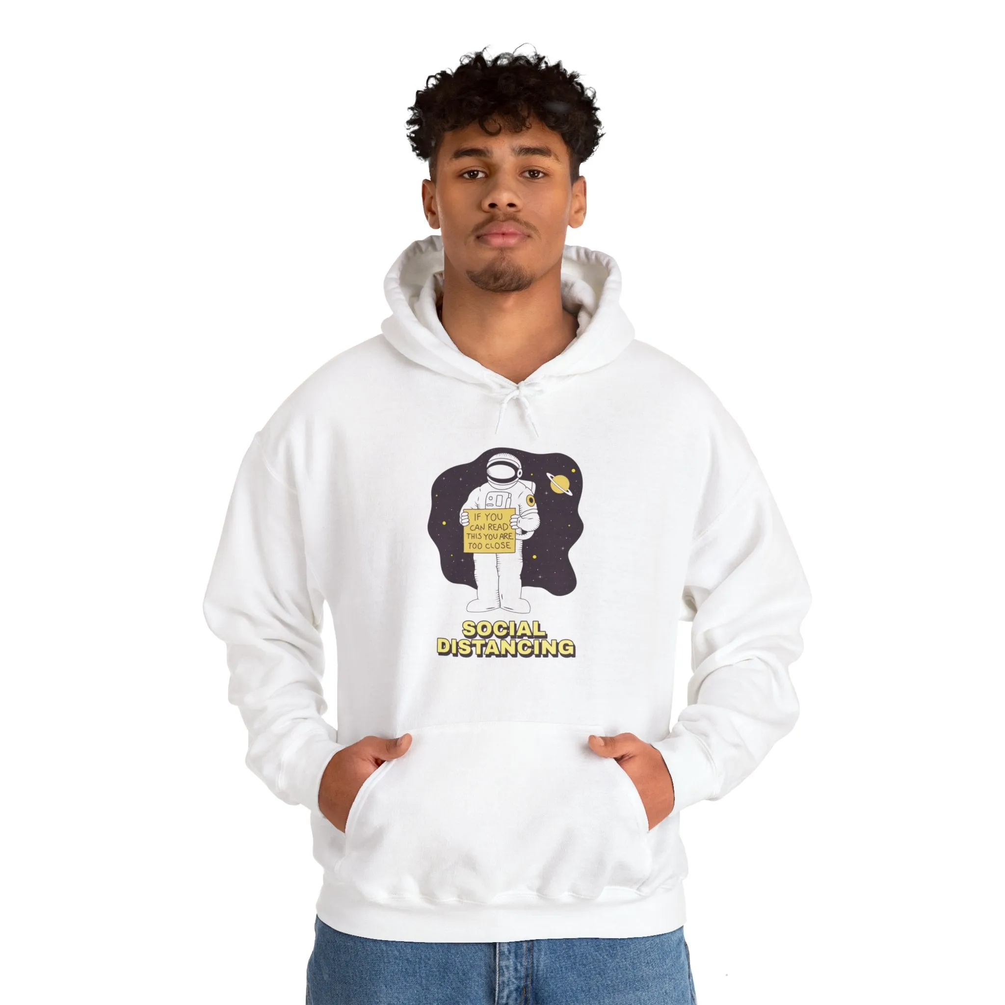Social Distancing Astronaut Funny Sci-Fi Hoodie