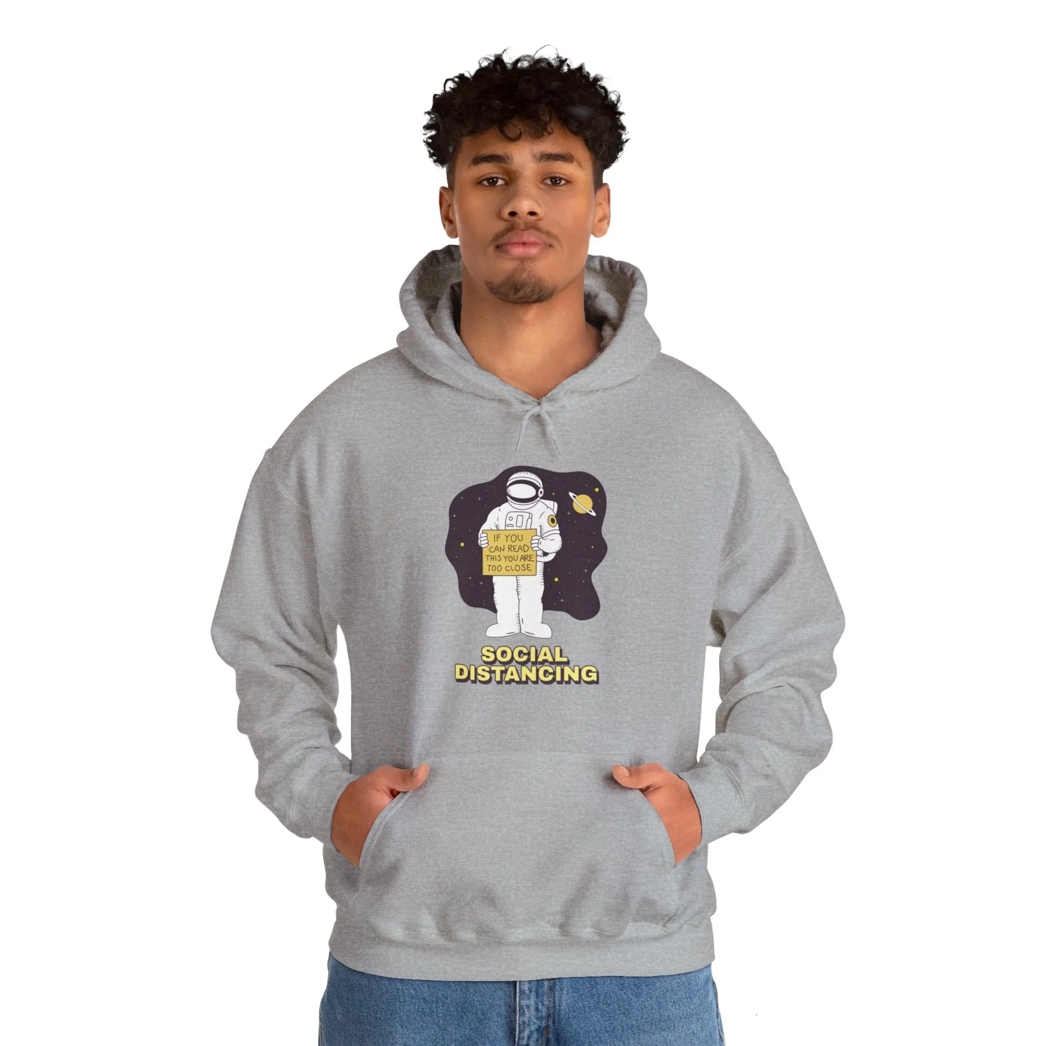 Social Distancing Astronaut Funny Sci-Fi Hoodie