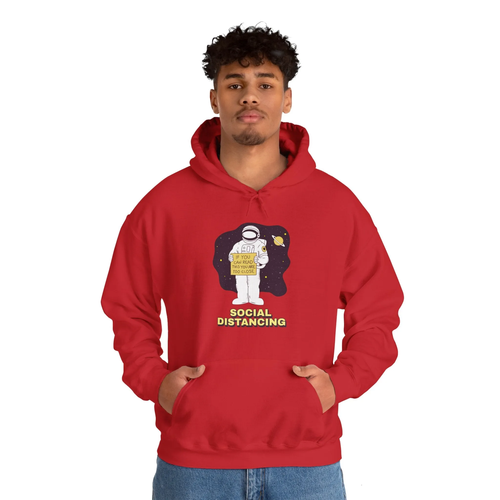 Social Distancing Astronaut Funny Sci-Fi Hoodie