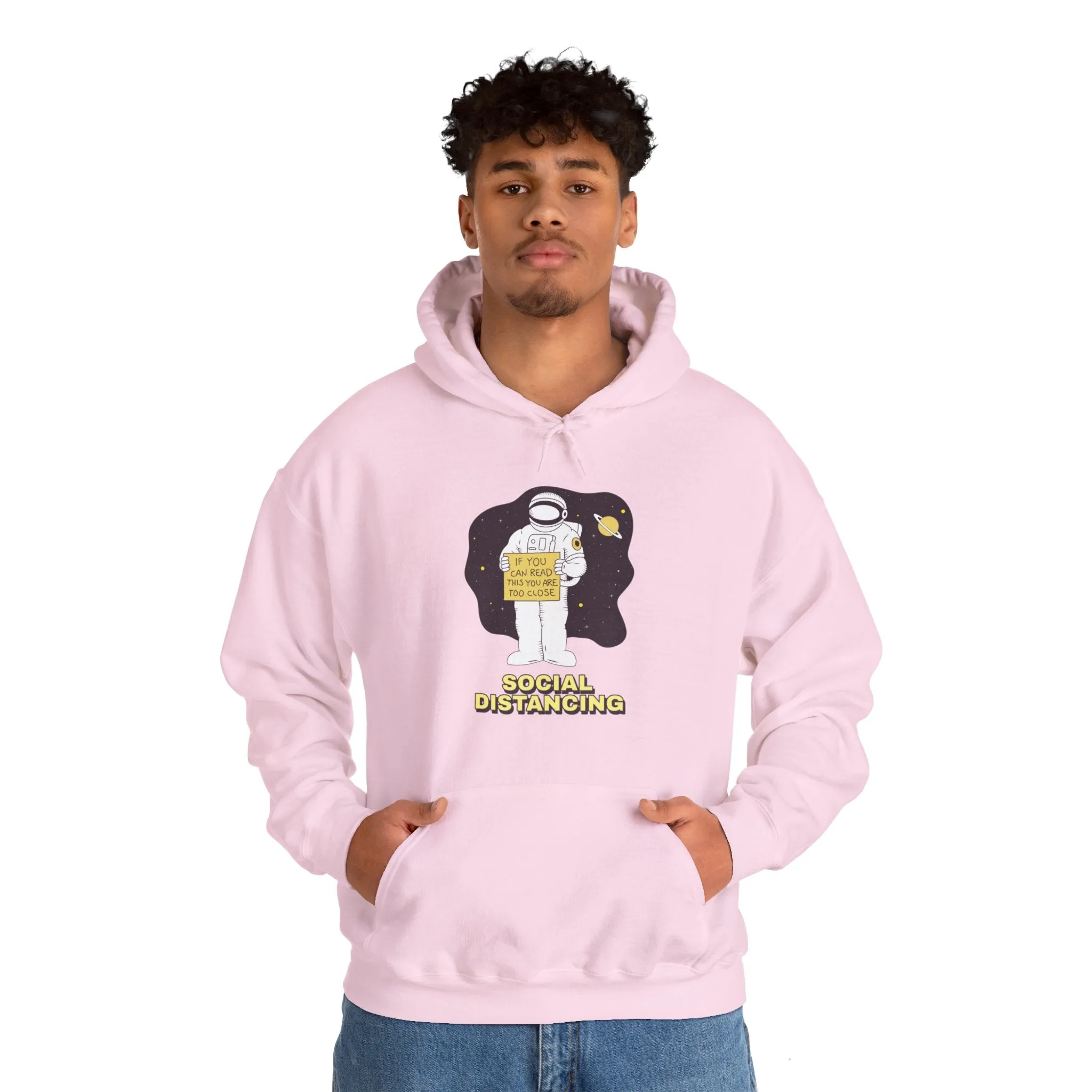 Social Distancing Astronaut Funny Sci-Fi Hoodie