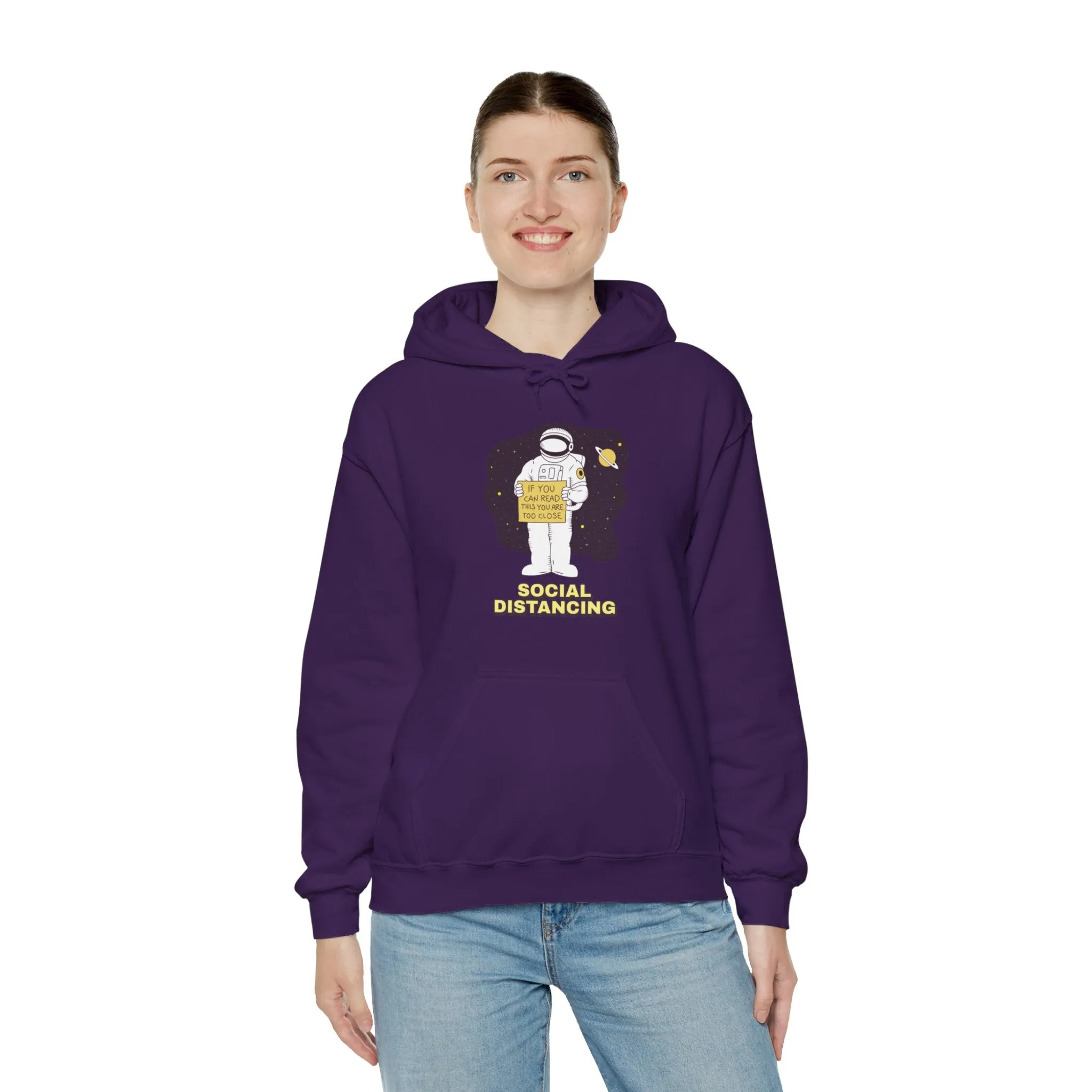 Social Distancing Astronaut Funny Sci-Fi Hoodie