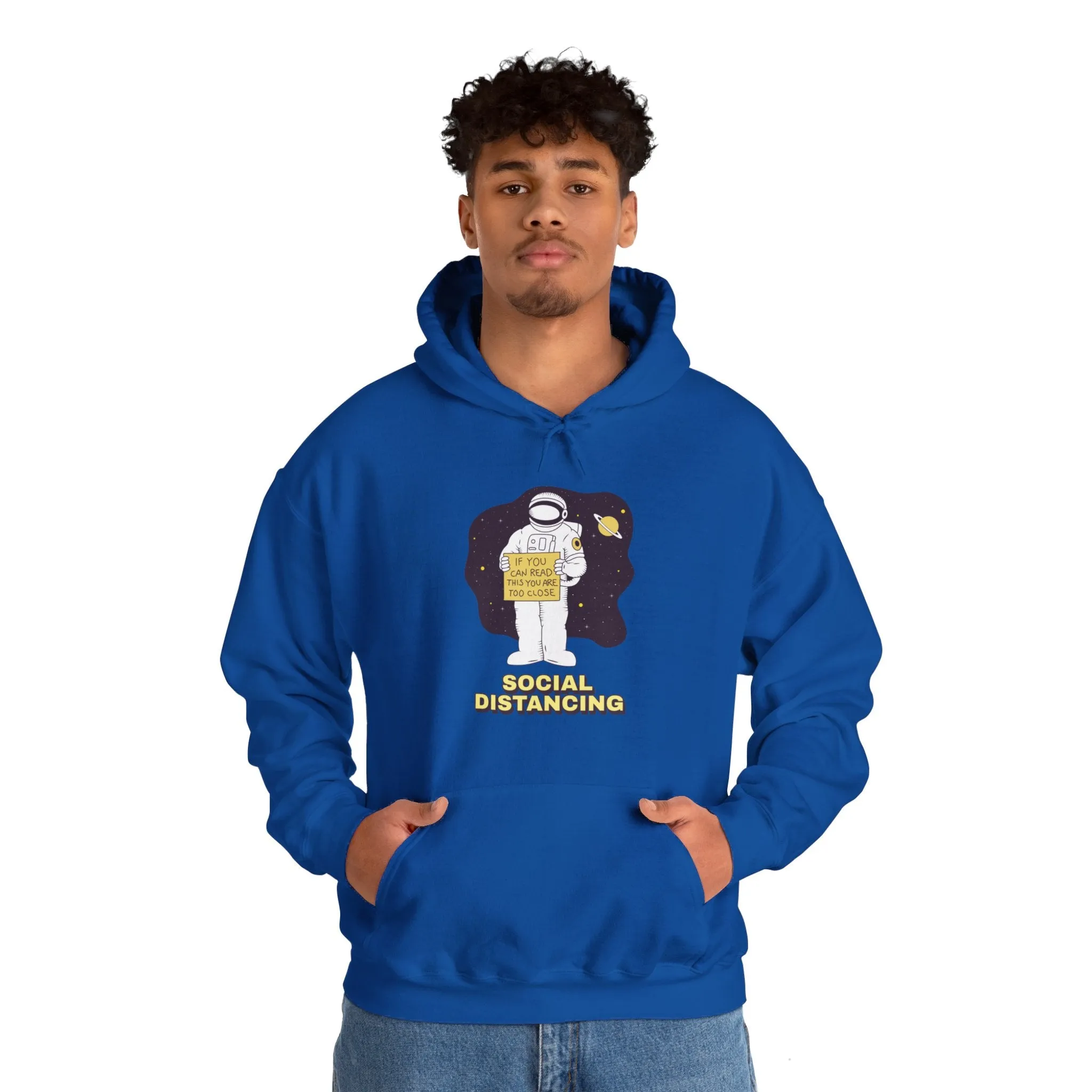 Social Distancing Astronaut Funny Sci-Fi Hoodie