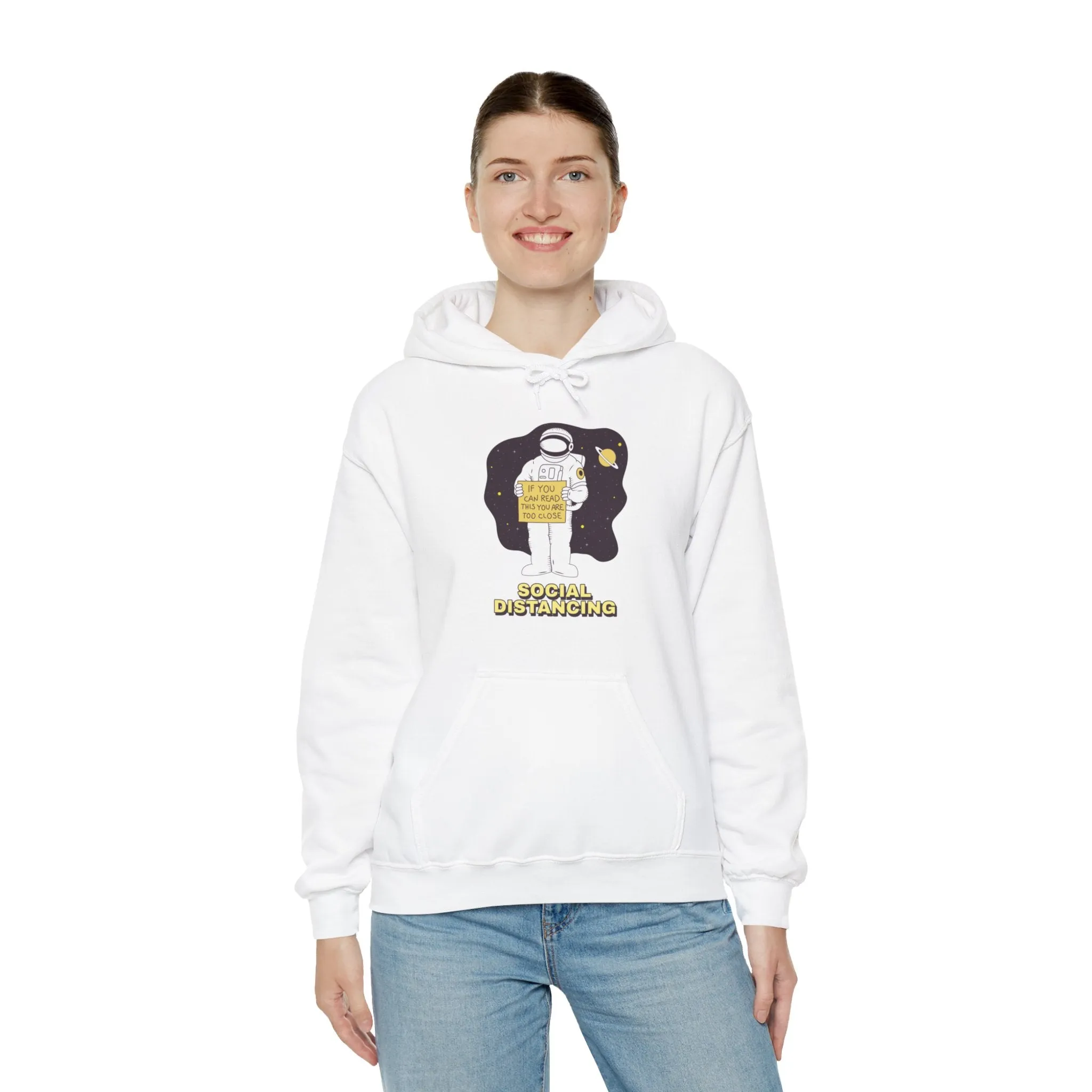 Social Distancing Astronaut Funny Sci-Fi Hoodie