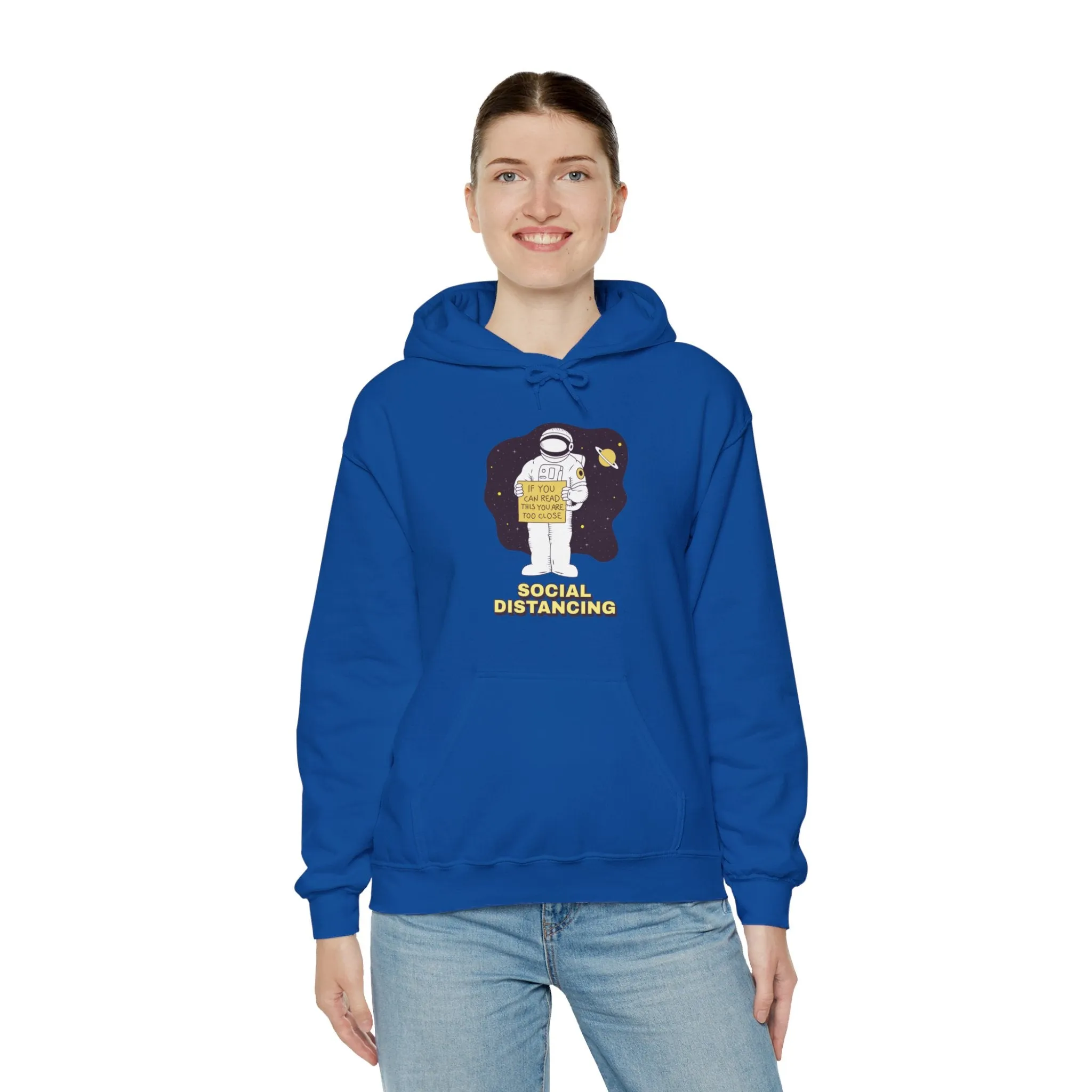 Social Distancing Astronaut Funny Sci-Fi Hoodie