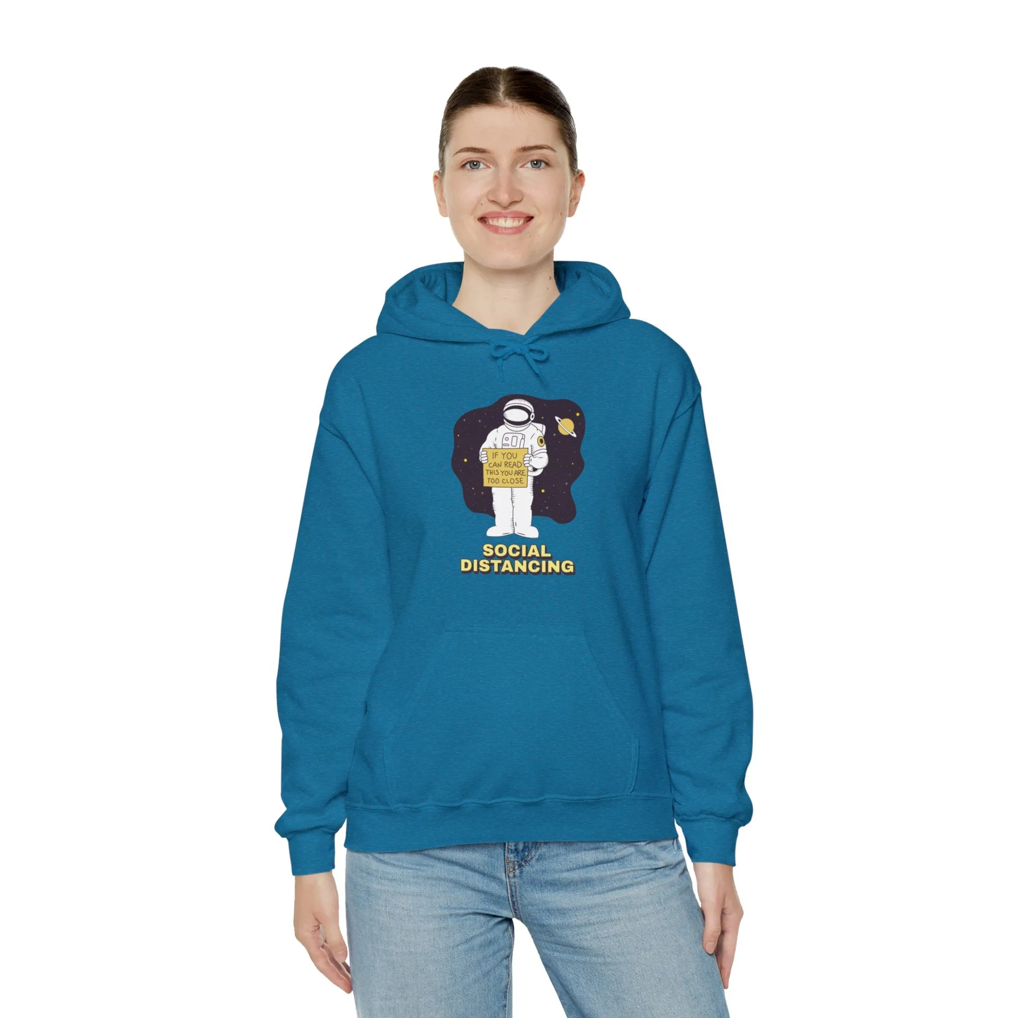 Social Distancing Astronaut Funny Sci-Fi Hoodie