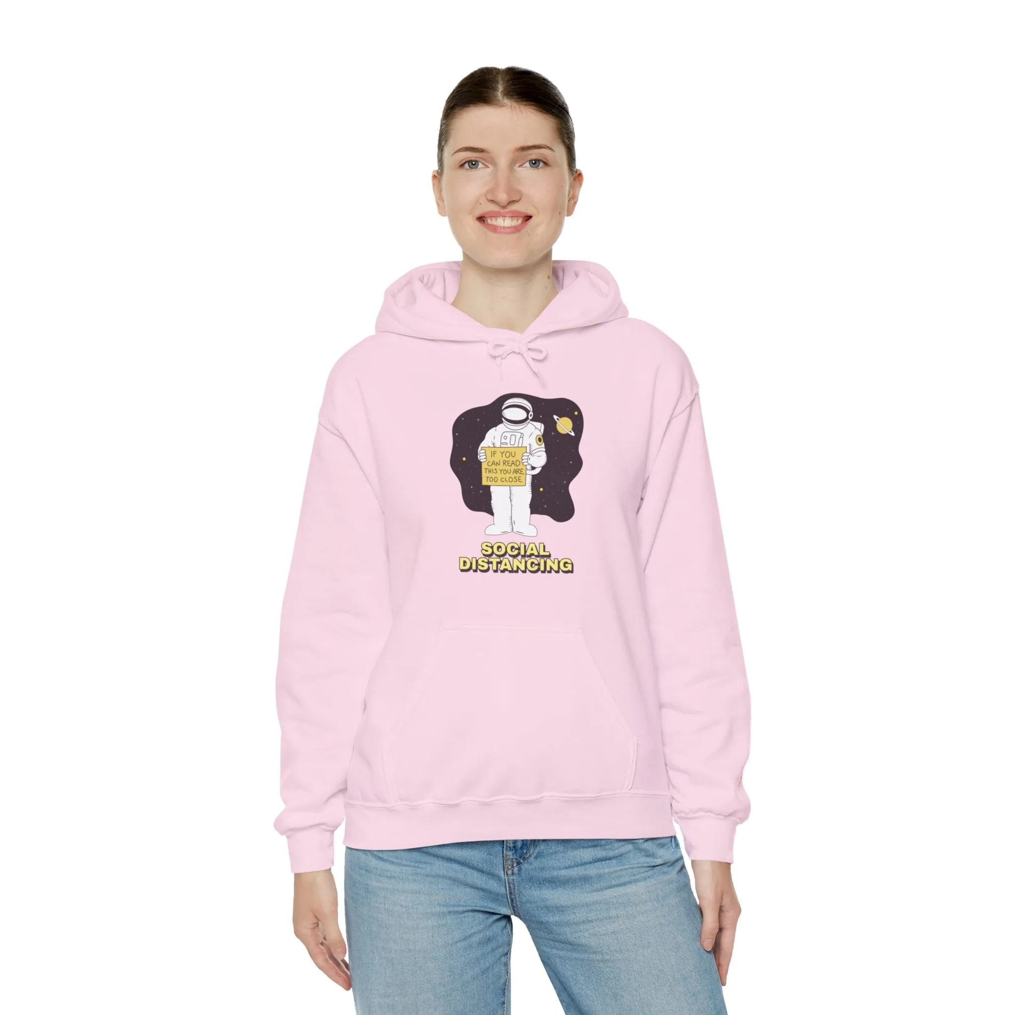 Social Distancing Astronaut Funny Sci-Fi Hoodie