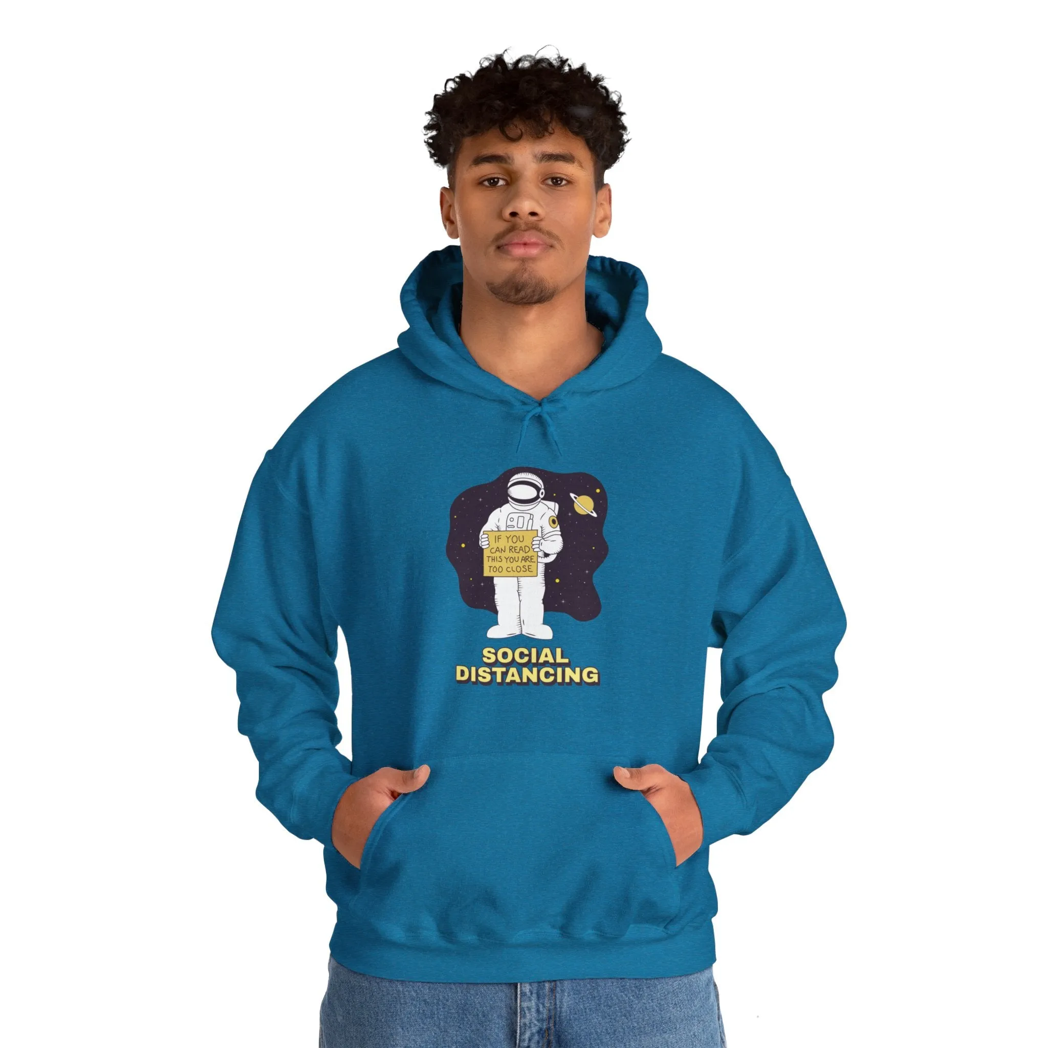Social Distancing Astronaut Funny Sci-Fi Hoodie