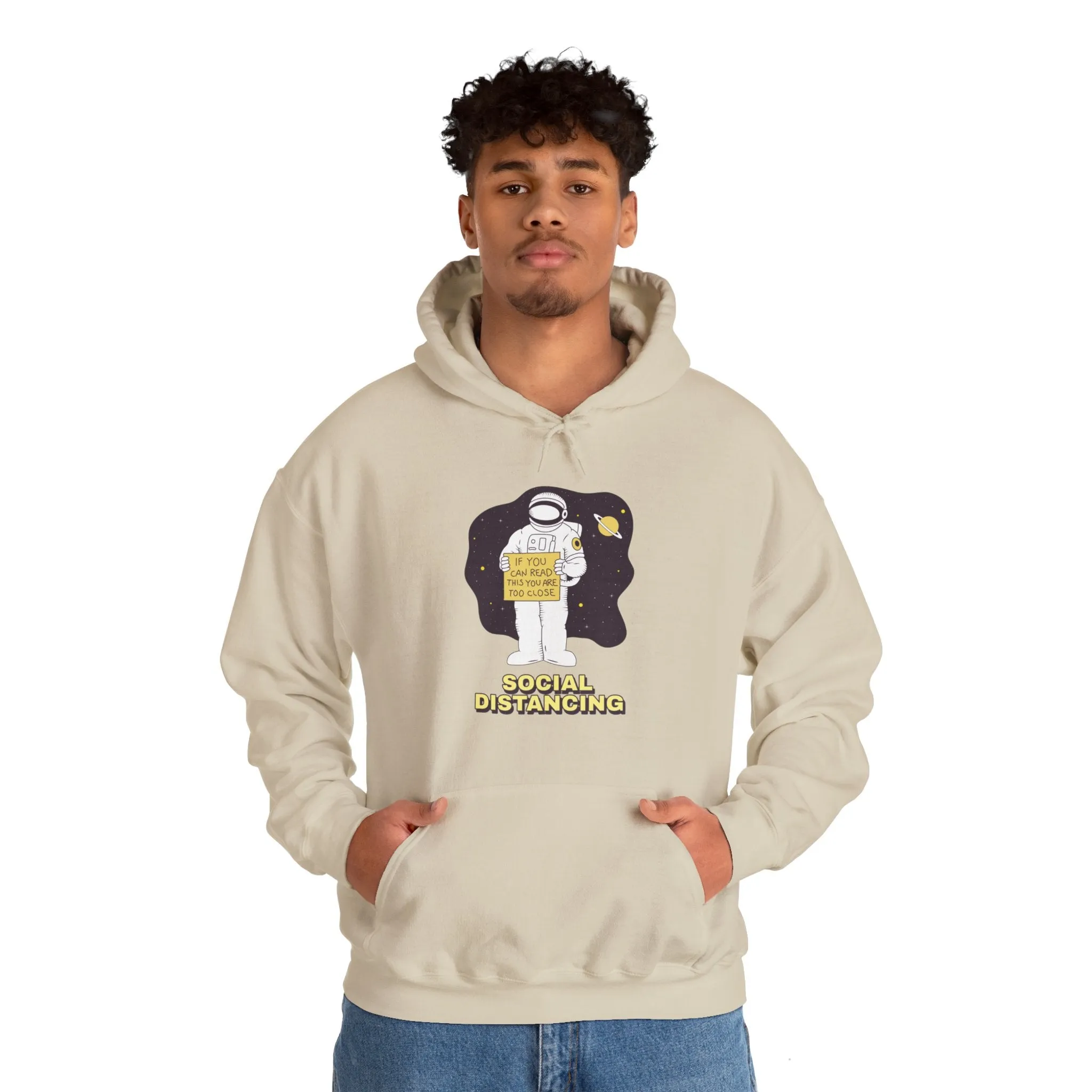 Social Distancing Astronaut Funny Sci-Fi Hoodie