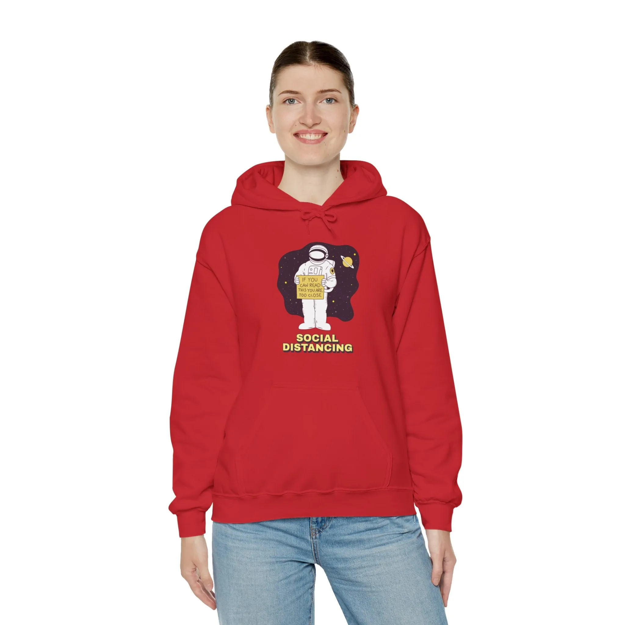 Social Distancing Astronaut Funny Sci-Fi Hoodie