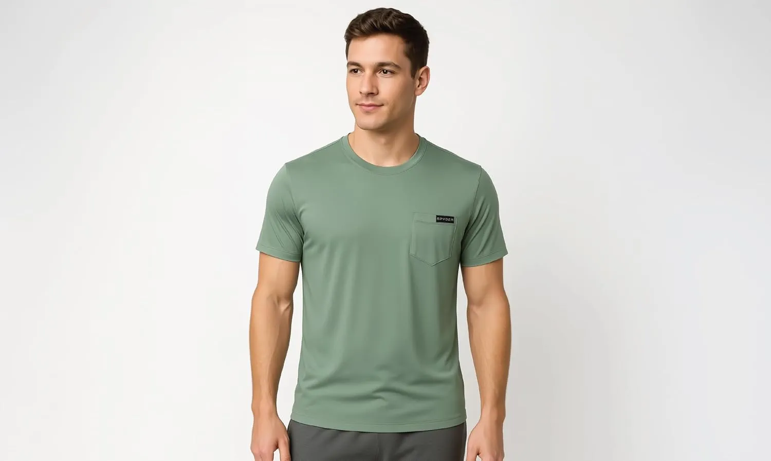 Spyder Mens Performance Moisture Wicking Crew Neck Undershirts/Ultra Soft Stretch Sports T-Shirt W/Pocket