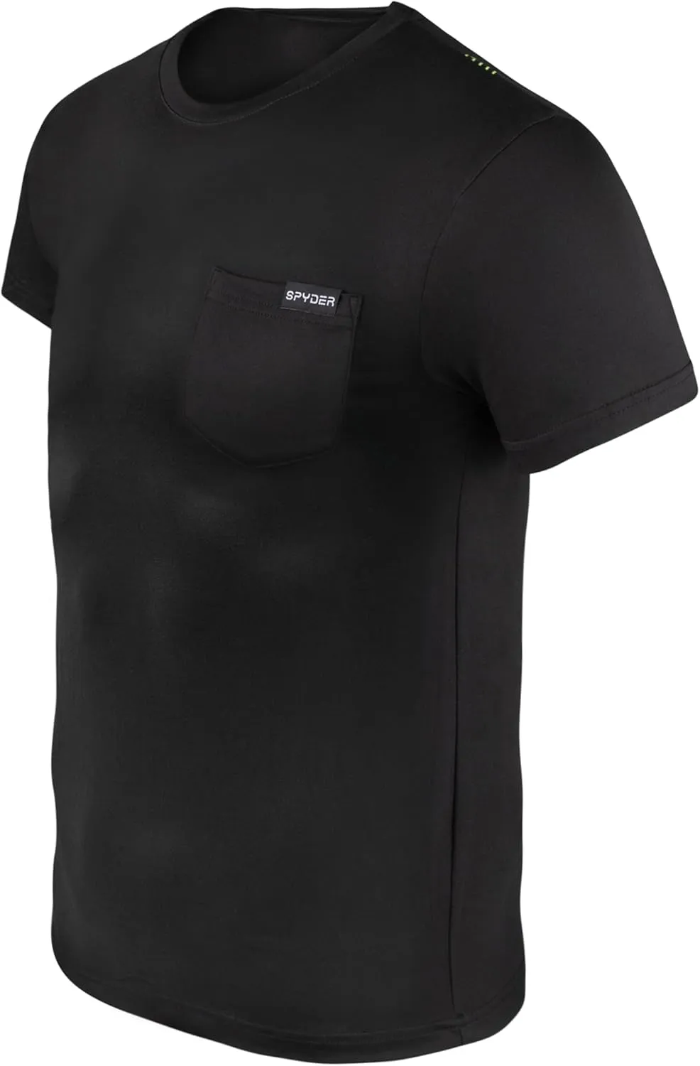 Spyder Mens Performance Moisture Wicking Crew Neck Undershirts/Ultra Soft Stretch Sports T-Shirt W/Pocket