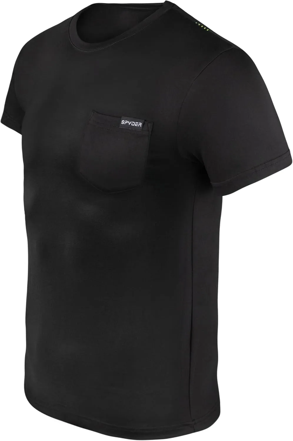 Spyder Mens Performance Moisture Wicking Crew Neck Undershirts/Ultra Soft Stretch Sports T-Shirt W/Pocket