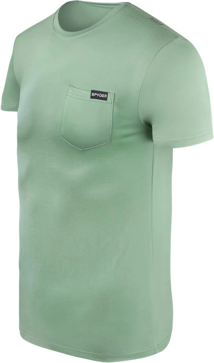 Spyder Mens Performance Moisture Wicking Crew Neck Undershirts/Ultra Soft Stretch Sports T-Shirt W/Pocket