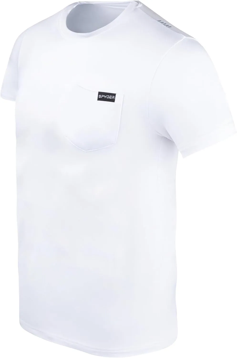 Spyder Mens Performance Moisture Wicking Crew Neck Undershirts/Ultra Soft Stretch Sports T-Shirt W/Pocket