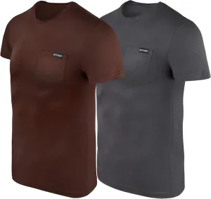 Spyder Mens Performance Moisture Wicking Crew Neck Undershirts/Ultra Soft Stretch Sports T-Shirt W/Pocket
