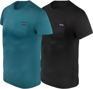 Spyder Mens Performance Moisture Wicking Crew Neck Undershirts/Ultra Soft Stretch Sports T-Shirt W/Pocket