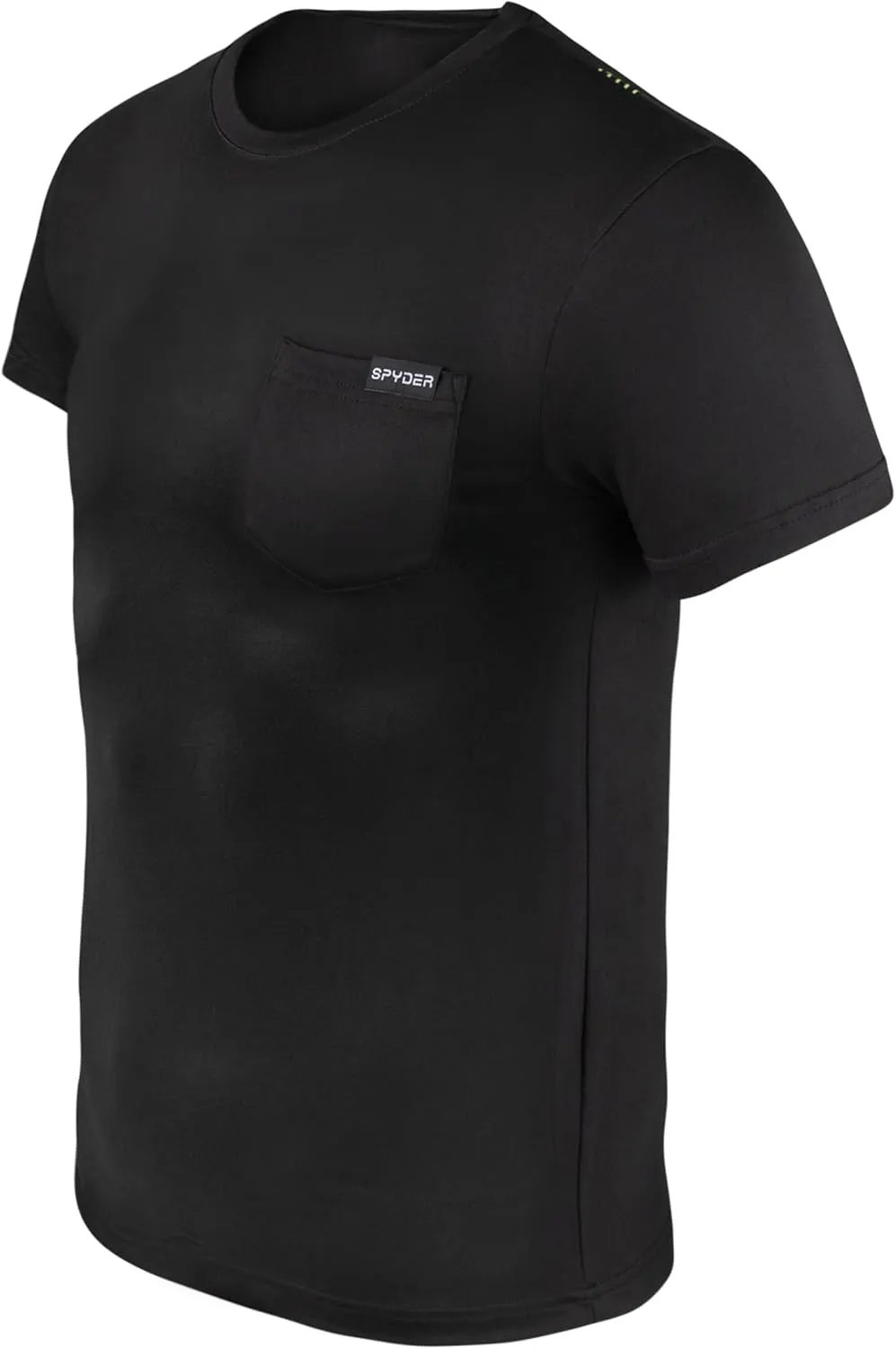 Spyder Mens Performance Moisture Wicking Crew Neck Undershirts/Ultra Soft Stretch Sports T-Shirt W/Pocket