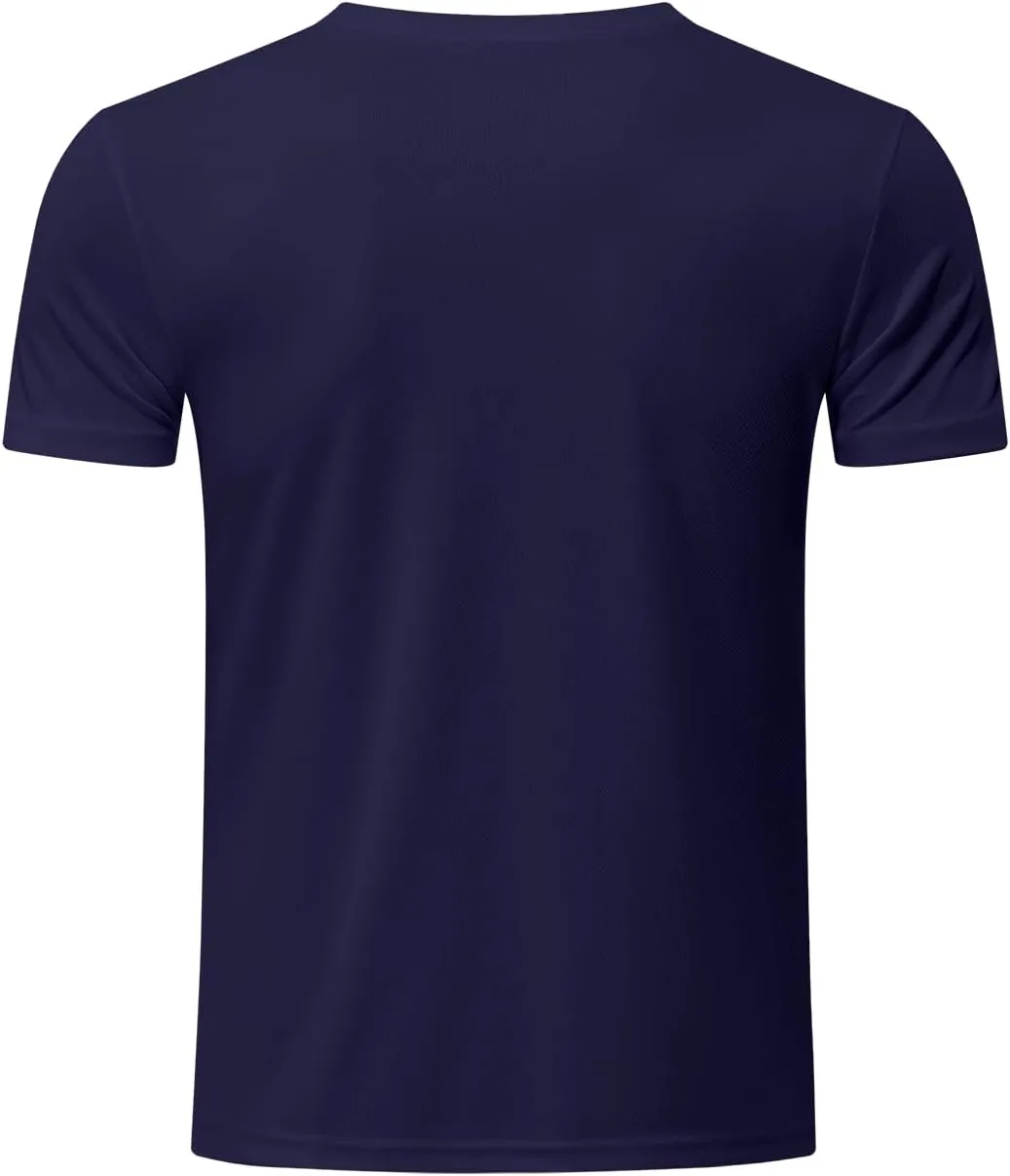 TanBridge Sweat Wicking Exercise UV Shirts for Men Short Sleeve Quick Dry Breathable T-Shirts Athletic Running Gym Sport