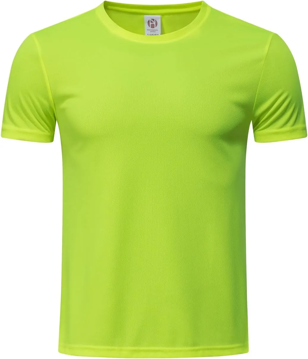 TanBridge Sweat Wicking Exercise UV Shirts for Men Short Sleeve Quick Dry Breathable T-Shirts Athletic Running Gym Sport