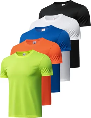 TanBridge Sweat Wicking Exercise UV Shirts for Men Short Sleeve Quick Dry Breathable T-Shirts Athletic Running Gym Sport