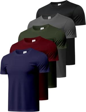 TanBridge Sweat Wicking Exercise UV Shirts for Men Short Sleeve Quick Dry Breathable T-Shirts Athletic Running Gym Sport