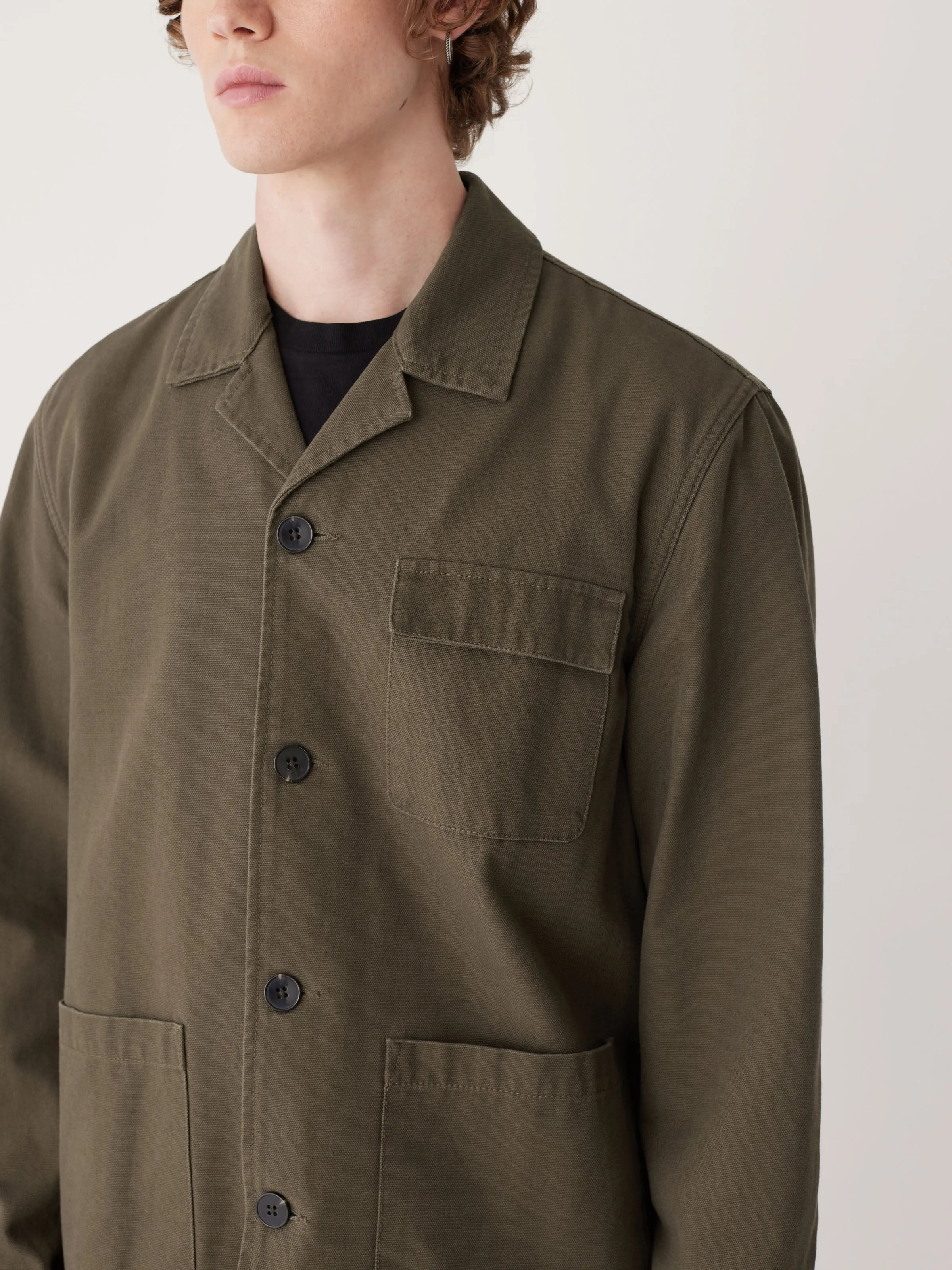 The Chore Overshirt in Dark Taupe