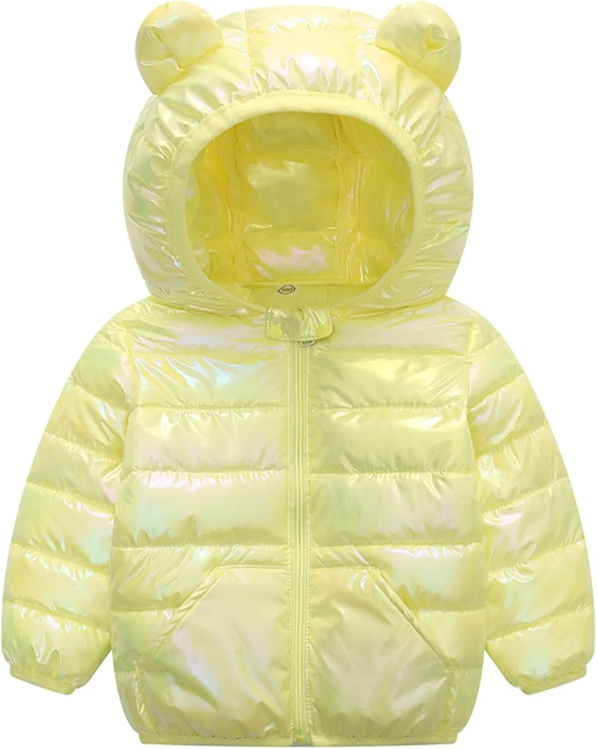 Toddler Winter Coats Puffer Padded Jacket Baby Boys Girls Bear Hoods Down Jacket Light Weight Infant Outerwear