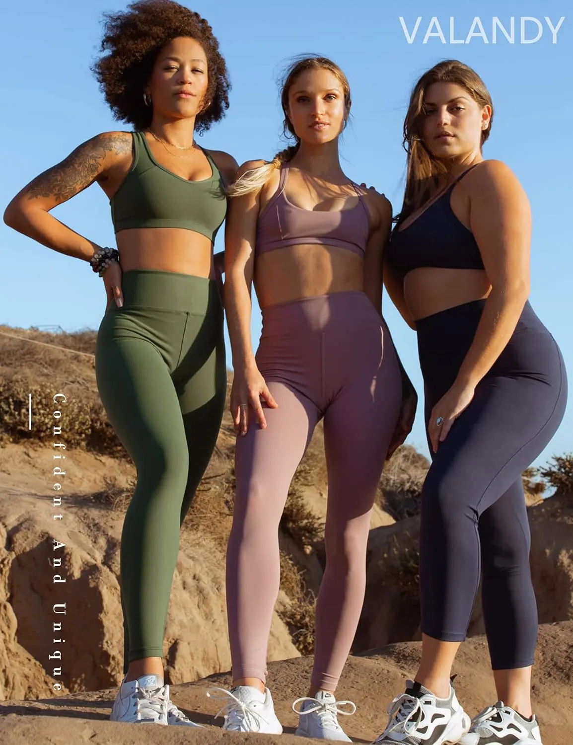 VALANDY High Waisted Leggings for Women Buttery Soft Stretchy Tummy Control Workout Yoga Running Pants One&Plus Size