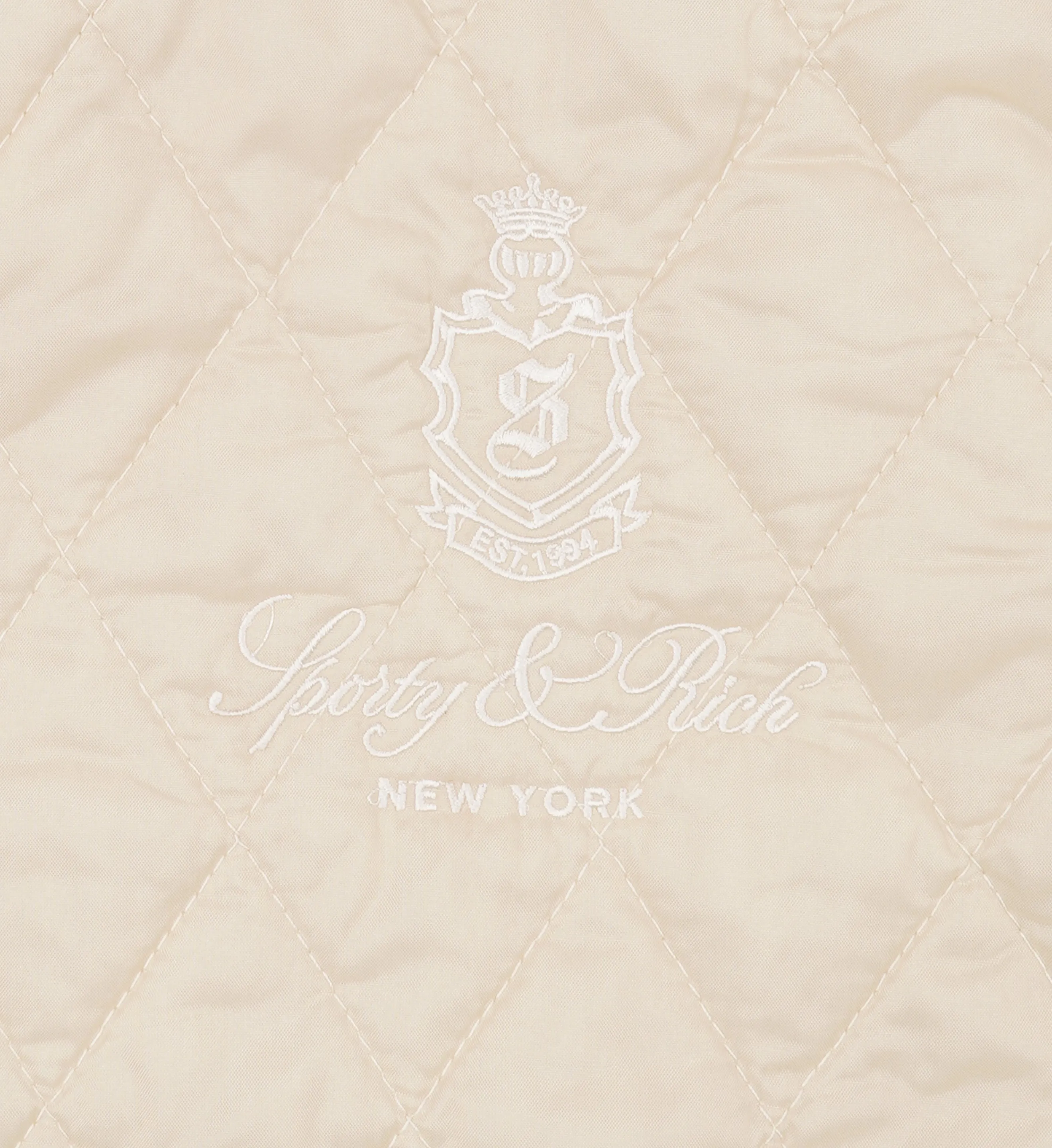 Vendome Quilted Jacket - Cream/Tan