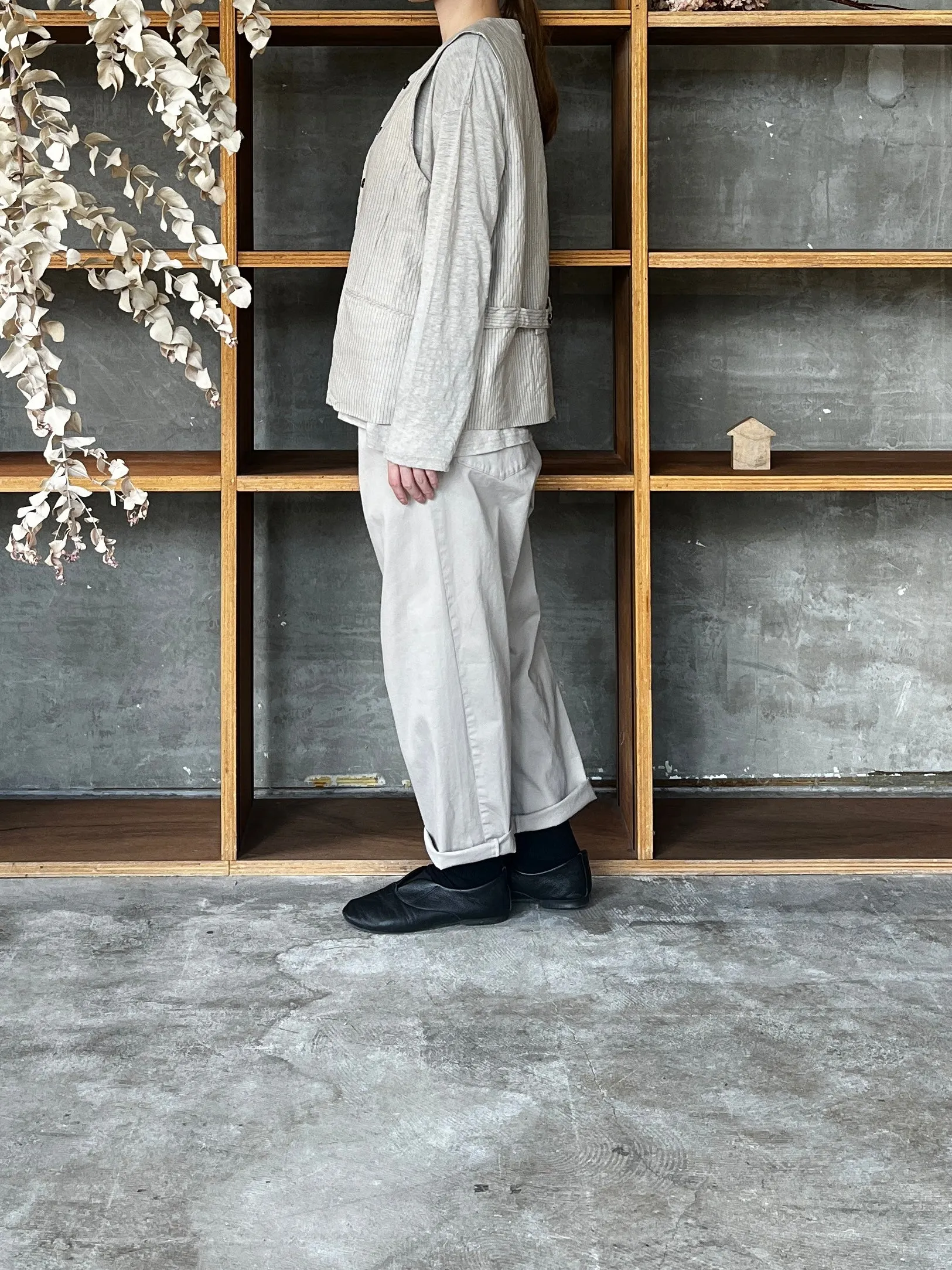 Vlas Blomme / Vintage Check Twill