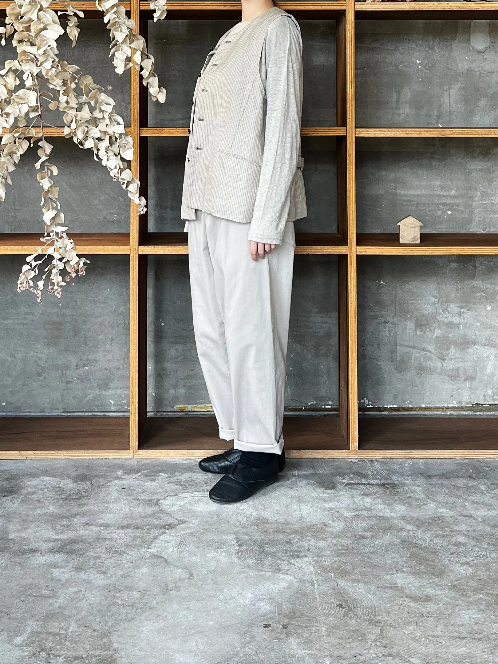 Vlas Blomme / Vintage Check Twill