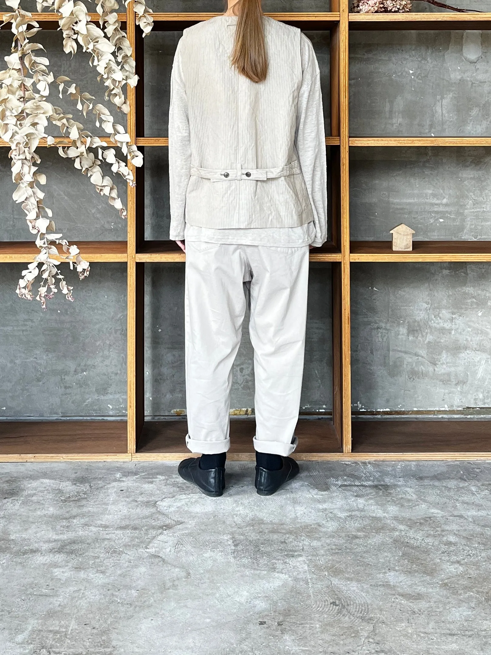 Vlas Blomme / Vintage Check Twill