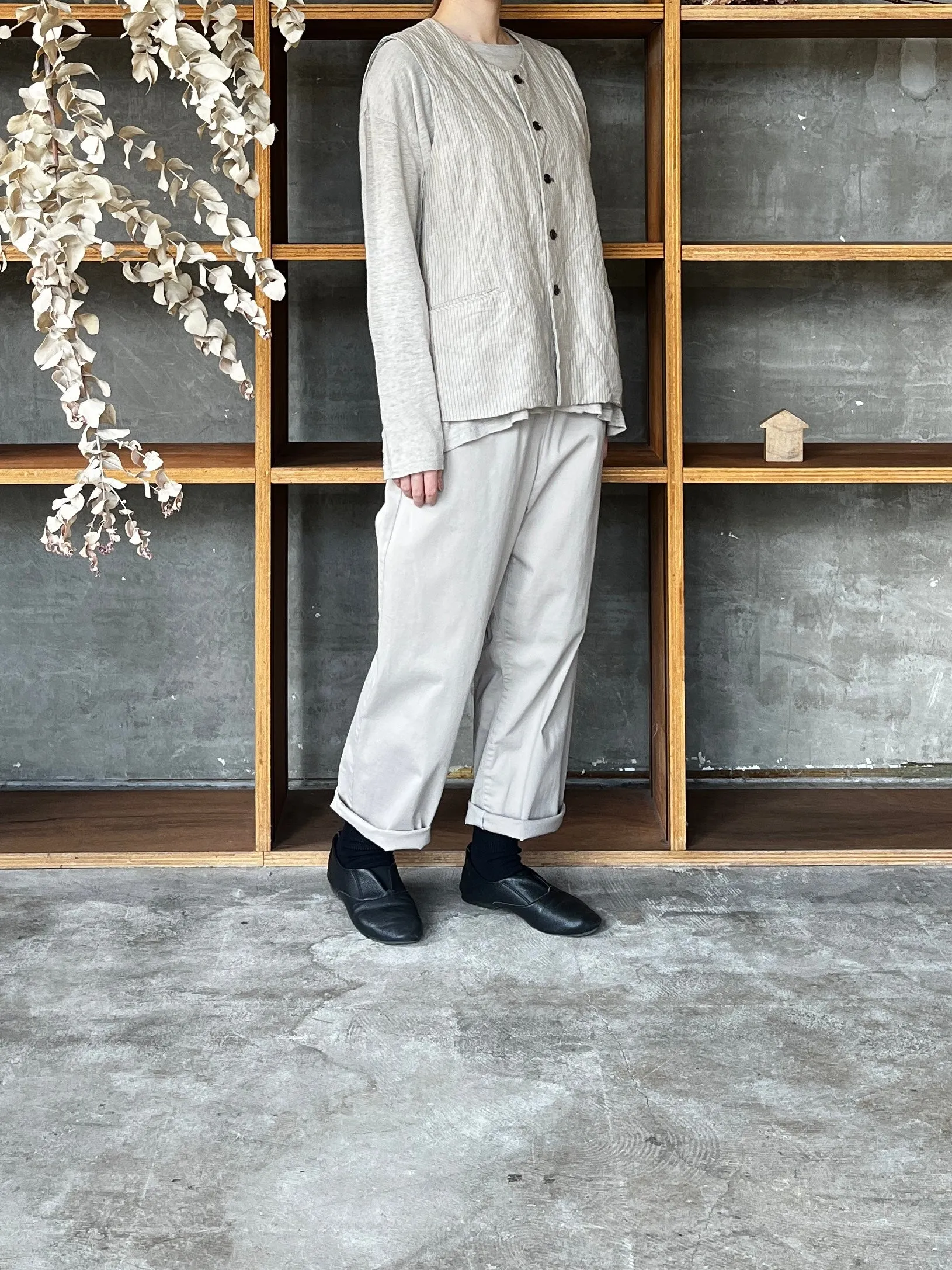 Vlas Blomme / Vintage Check Twill
