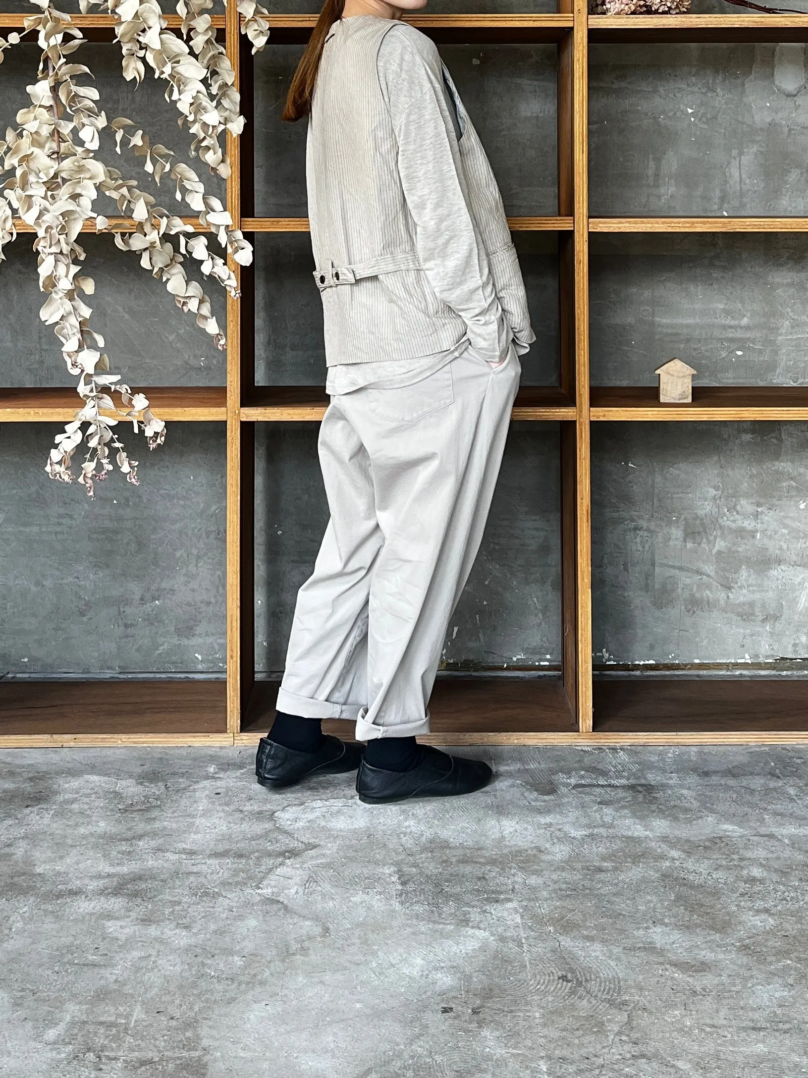 Vlas Blomme / Vintage Check Twill