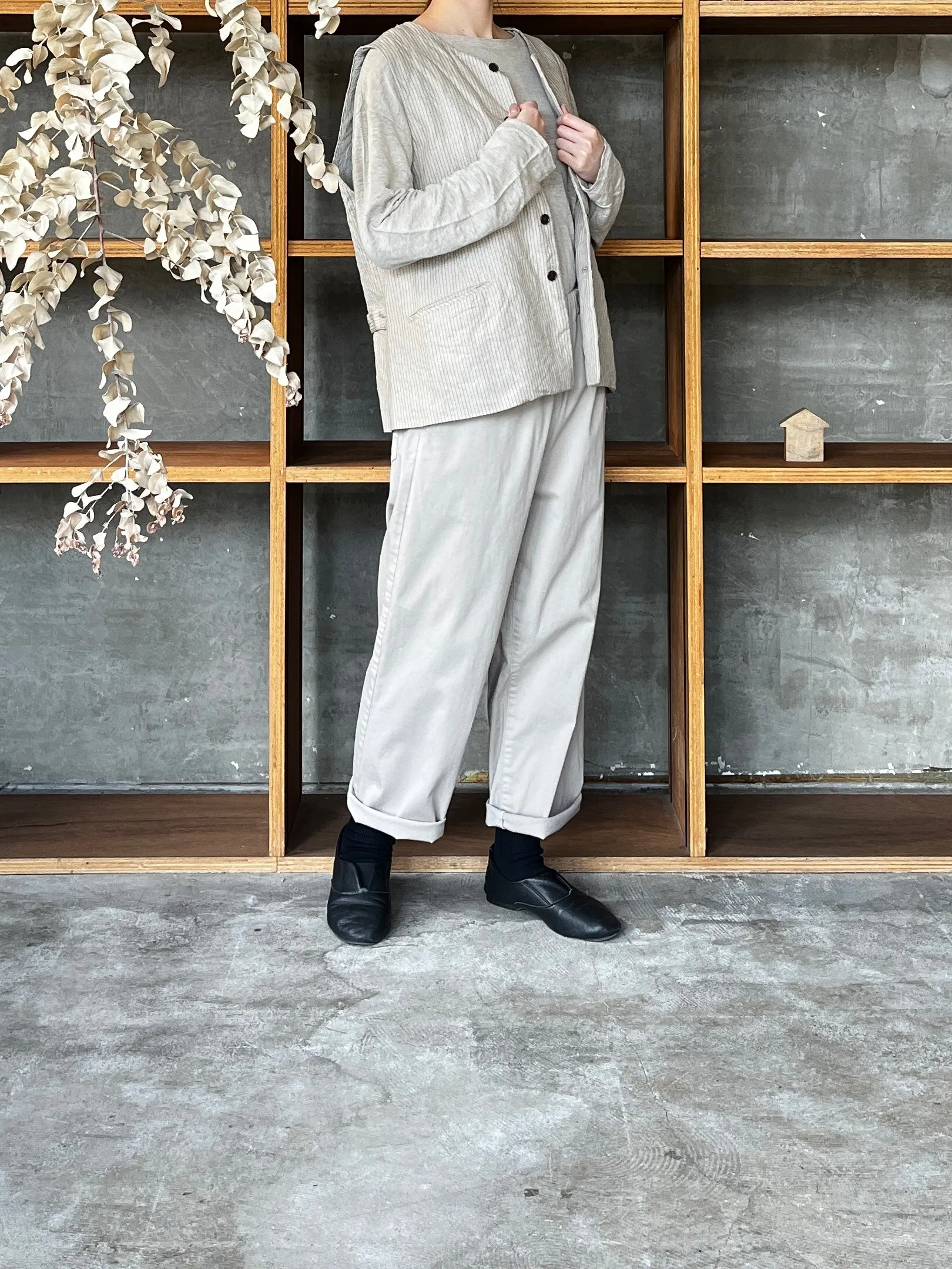 Vlas Blomme / Vintage Check Twill