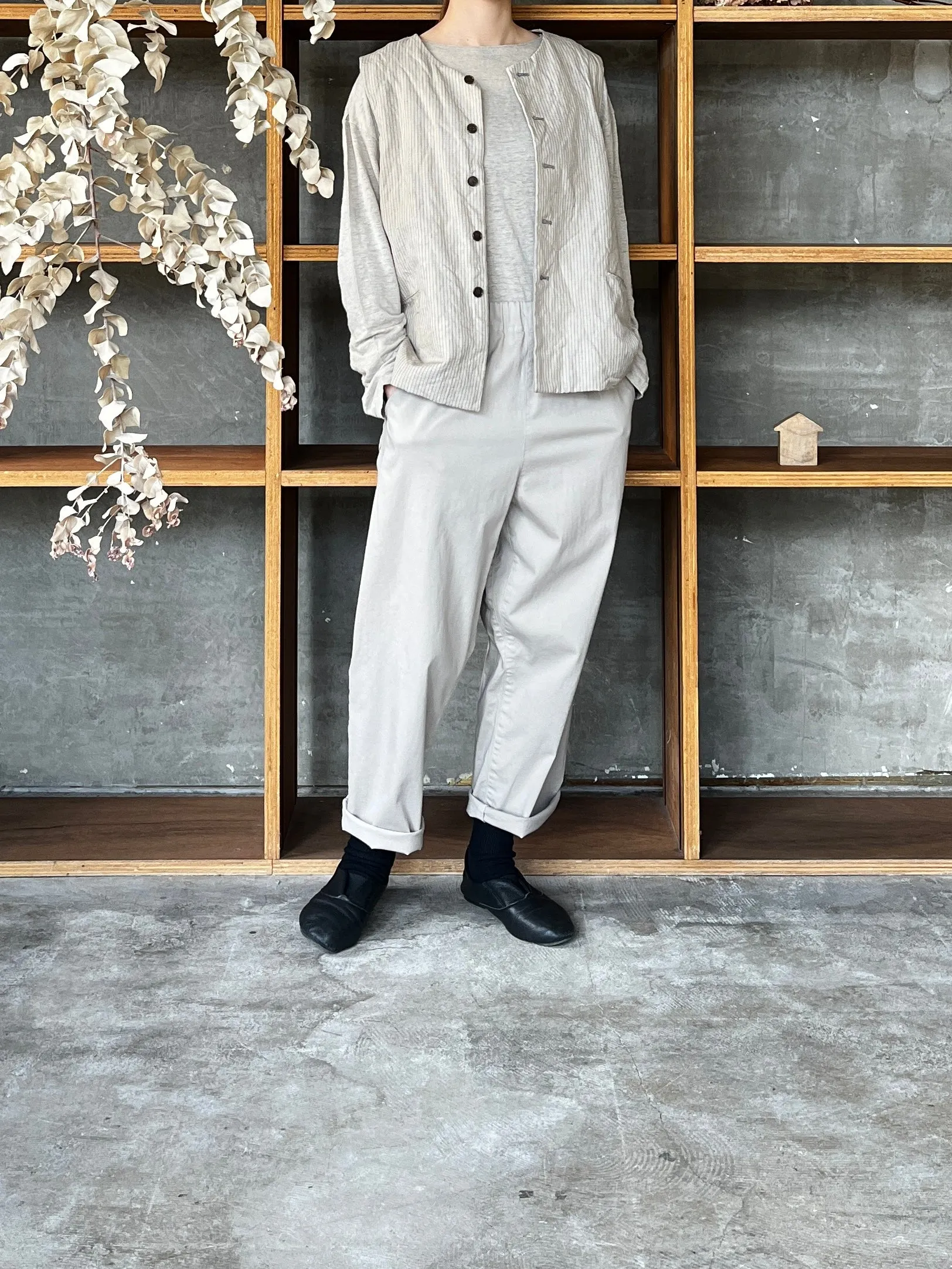 Vlas Blomme / Vintage Check Twill