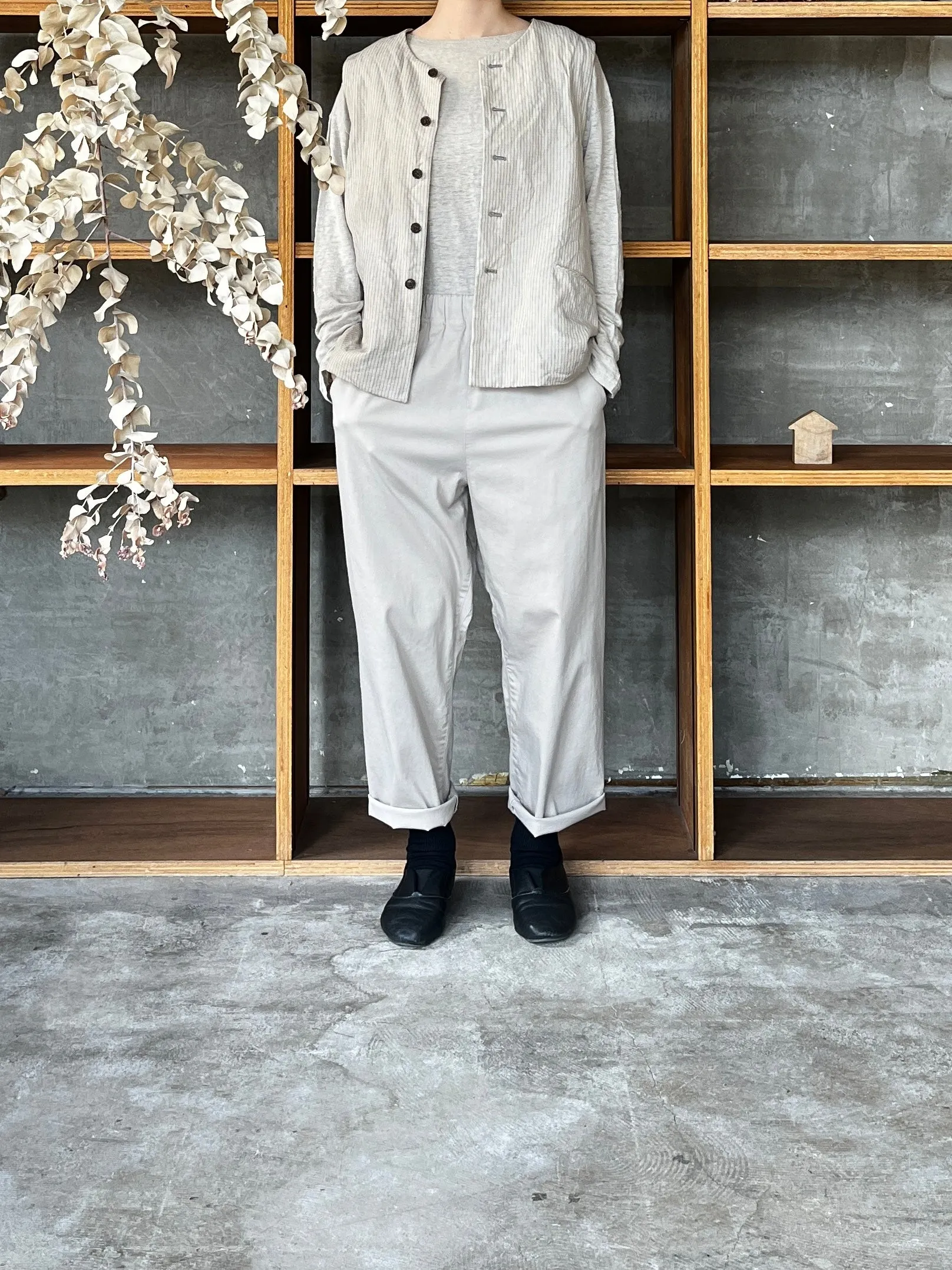 Vlas Blomme / Vintage Check Twill