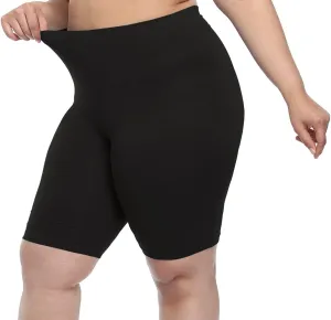 VOGUEMAX Women's Short Leggings Stretchy Slip Shorts Mid Thigh Lightweight Pants