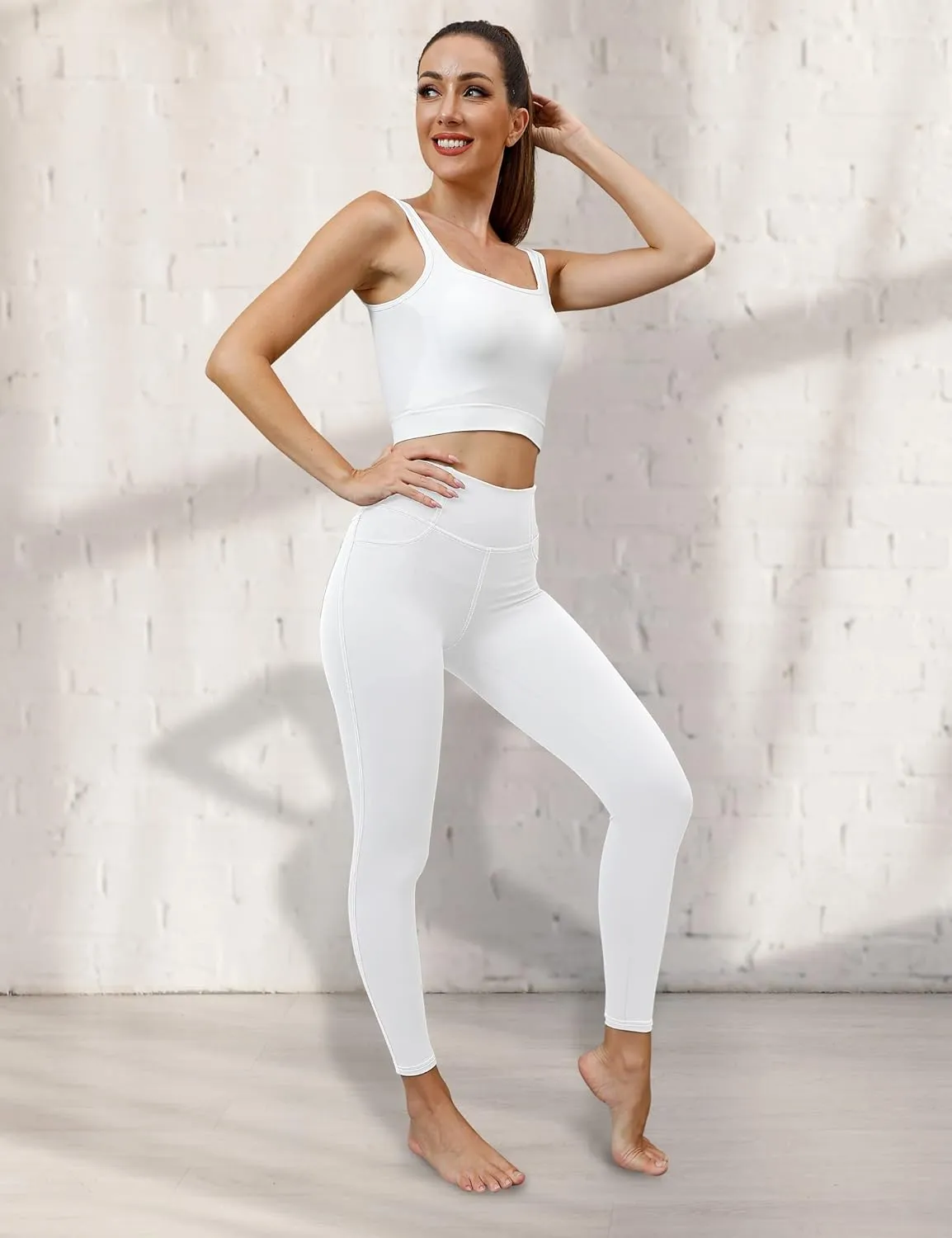 VOOVEEYA Jeggings for Women High Waist, Leggings with Pockets Tummy Control Plus Size Stretchy Jeans Leggings