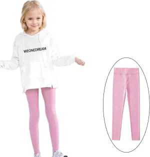 WEONEDREAM Girls Stretchy Leggings Toddler Girls Long Pants Spandex Leggings for Athletic Yoga Biking Dance