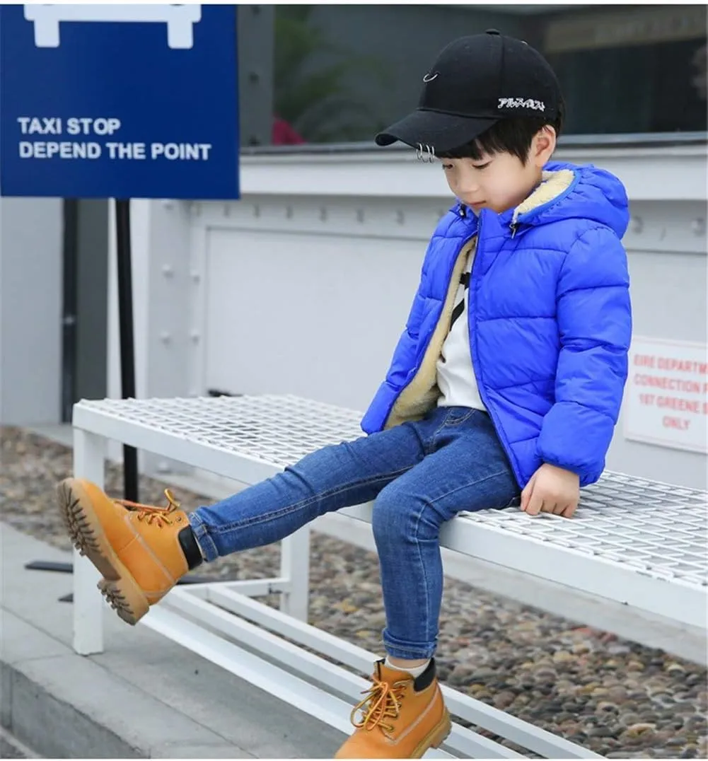 Winter Coats for Toddler Kids Baby Boys Girls Padded Light Puffer Jacket Outerwear Infant Down Jacket with Hoods
