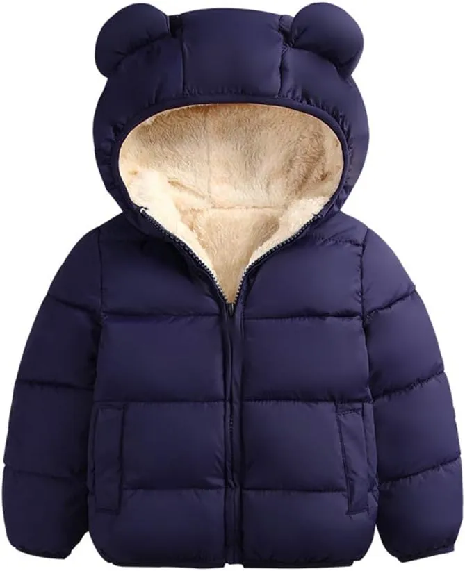 Winter Coats for Toddler Kids Baby Boys Girls Padded Light Puffer Jacket Outerwear Infant Down Jacket with Hoods