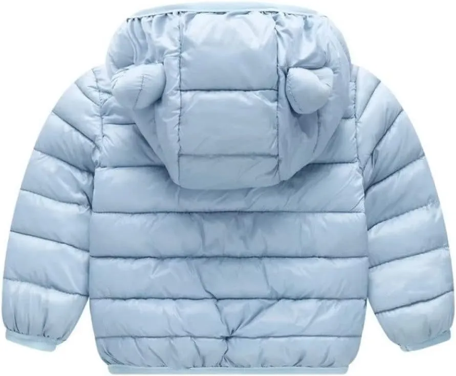 Winter Coats Puffer Padded Jacket for Toddler Boys Girls Kids Light Outwear Cute Bear Ears with Hoods Clothing